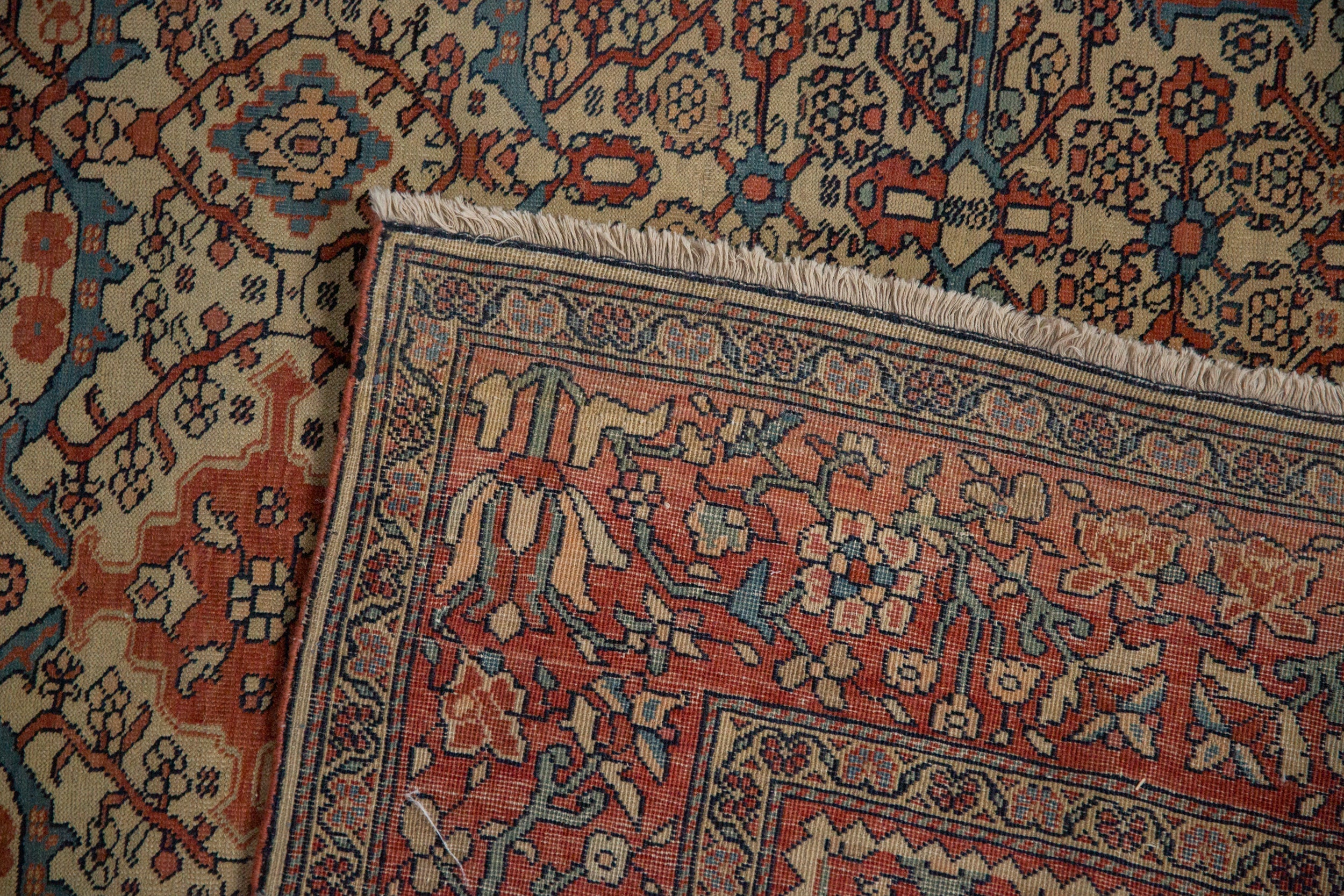 4.5x6 Antique Farahan Sarouk Rug - Image 13