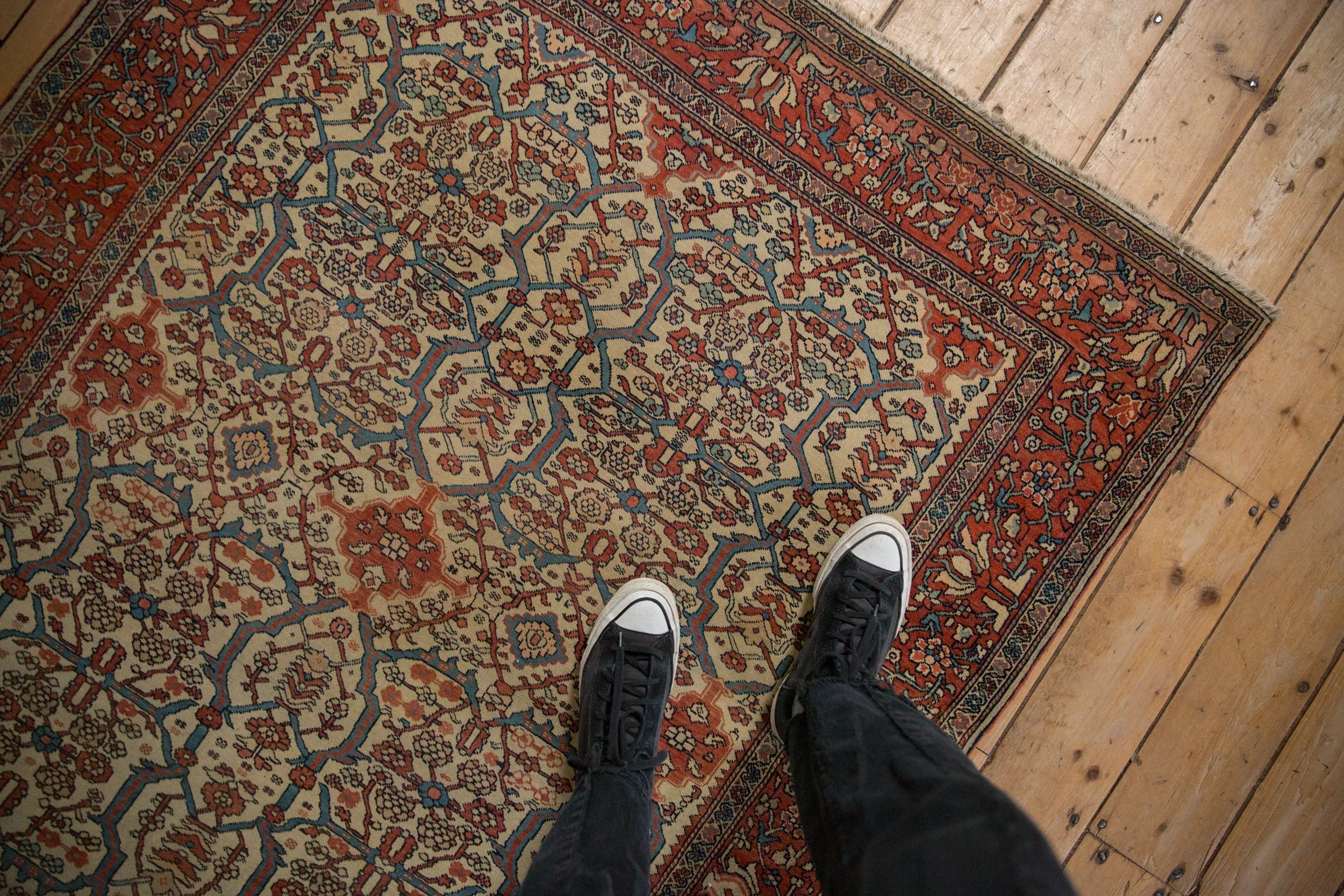 4.5x6 Antique Farahan Sarouk Rug - Image 2