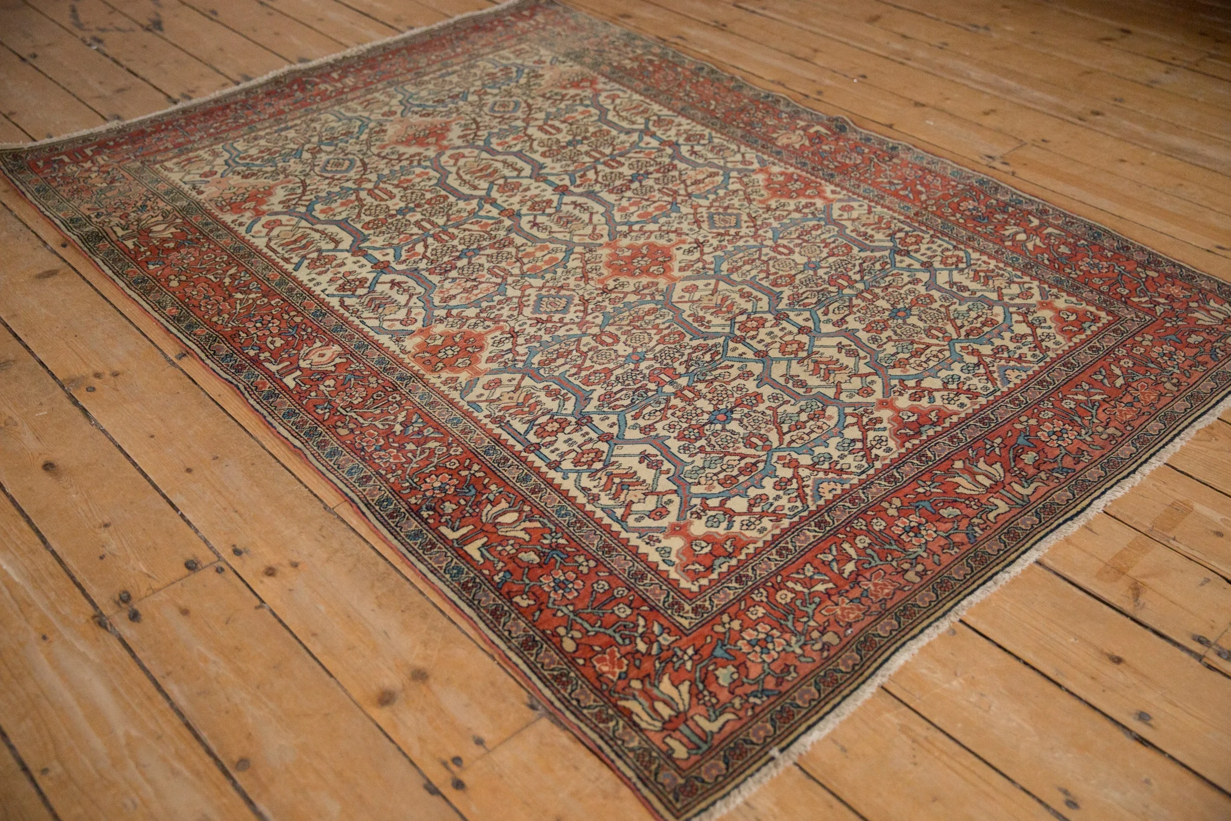 4.5x6 Antique Farahan Sarouk Rug - Image 5