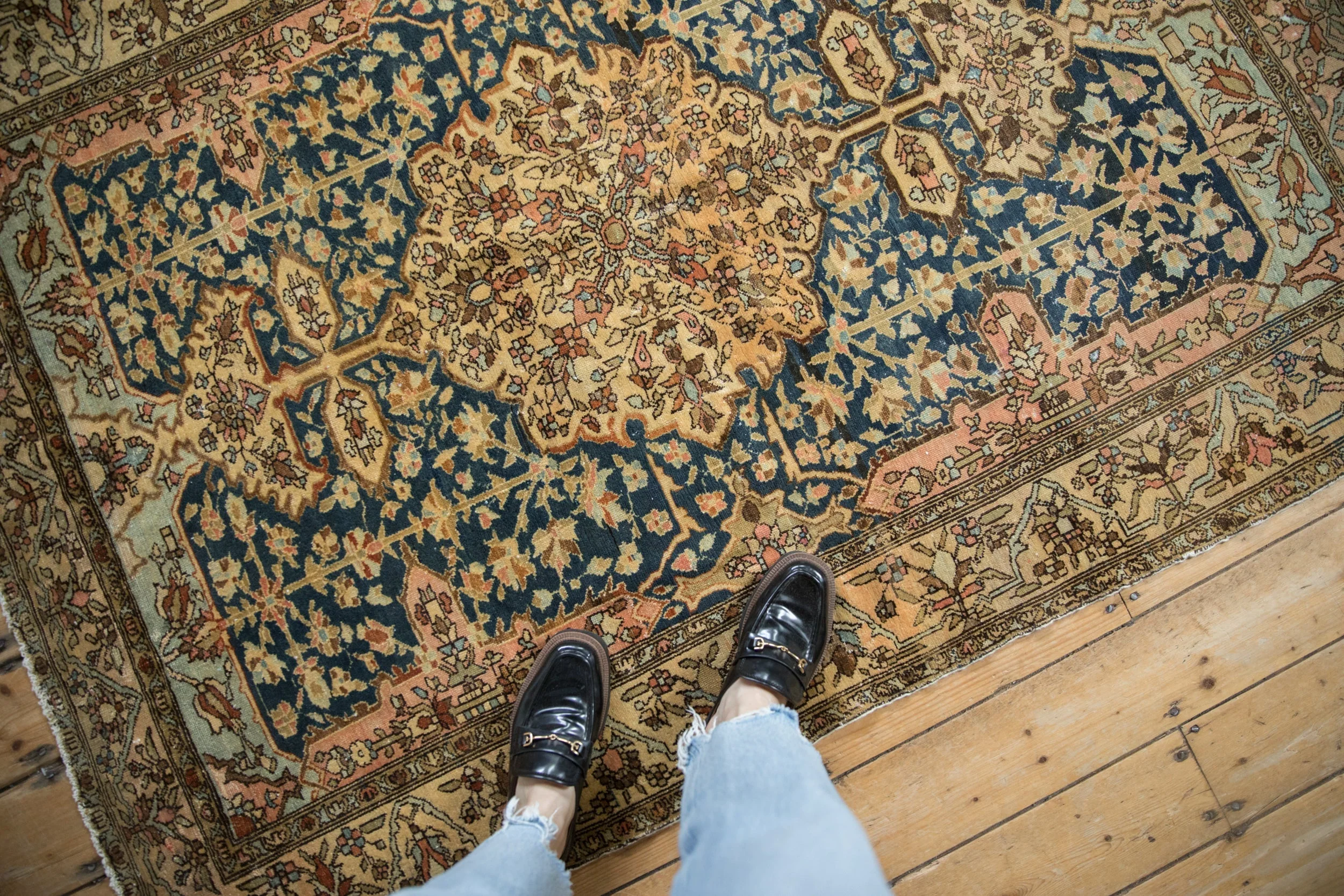 4.5x6 Antique Fine Tea Washed Malayer Rug - Image 2