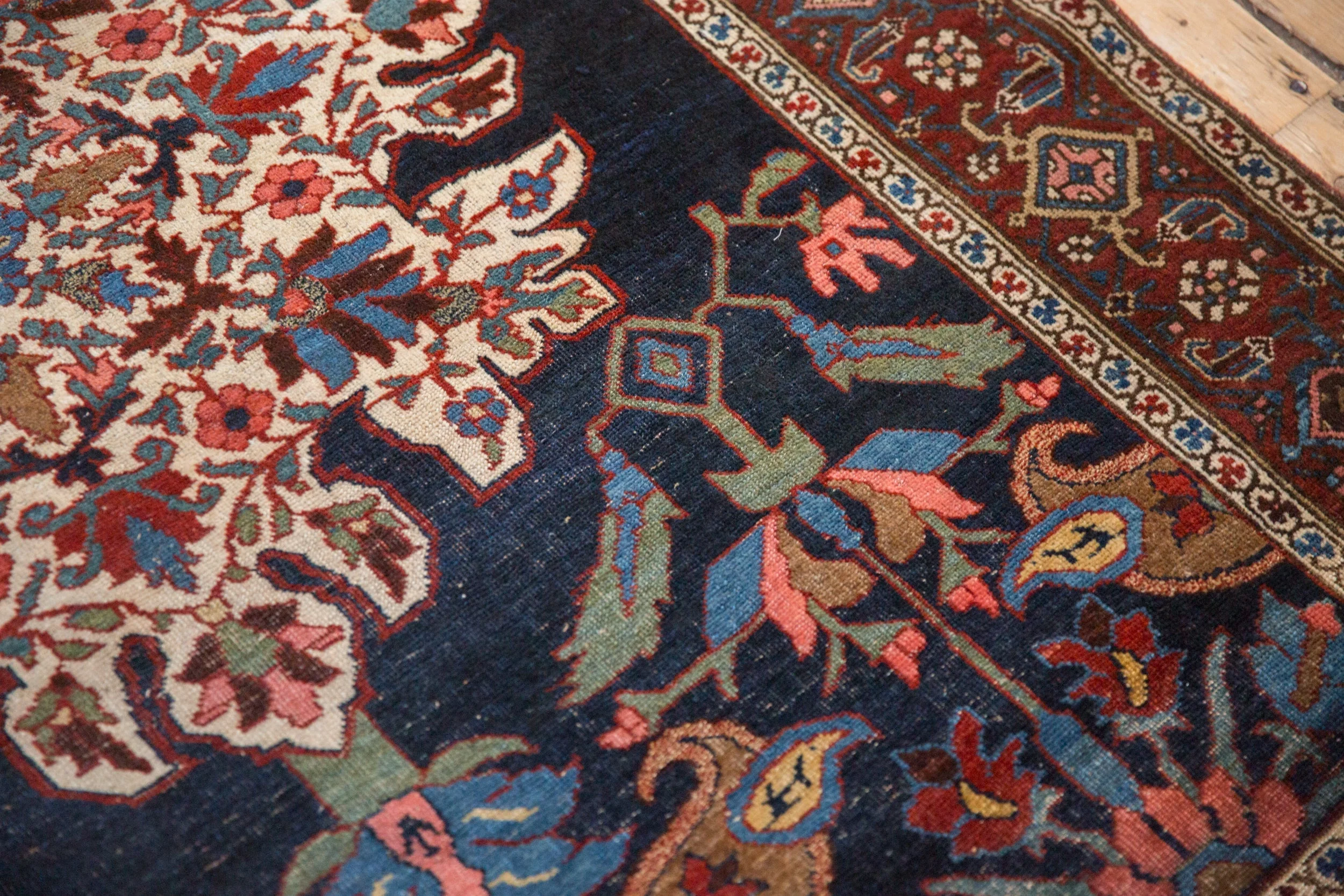 4.5x6 Antique Kurdish Bijar Rug - Image 10