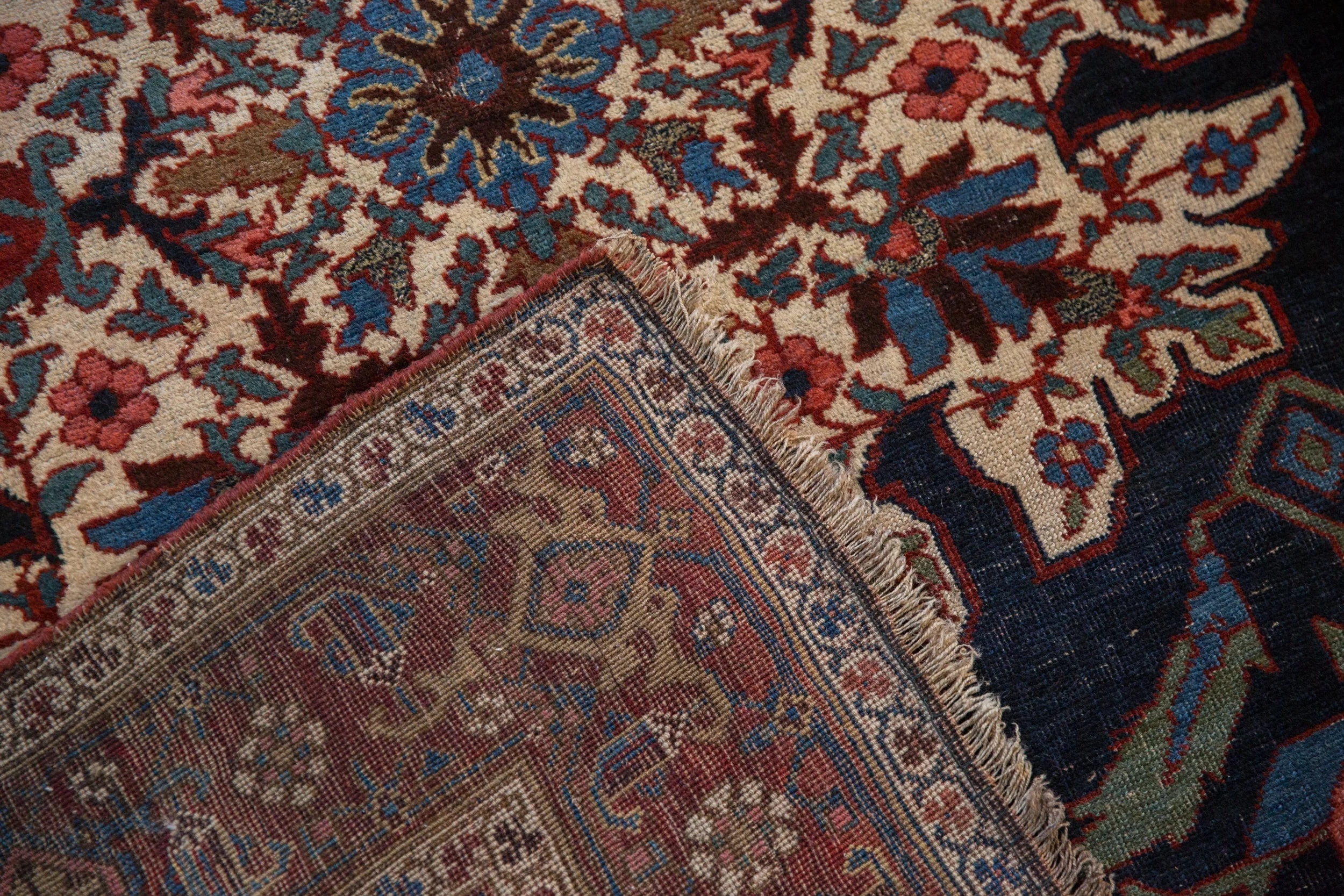 4.5x6 Antique Kurdish Bijar Rug - Image 12