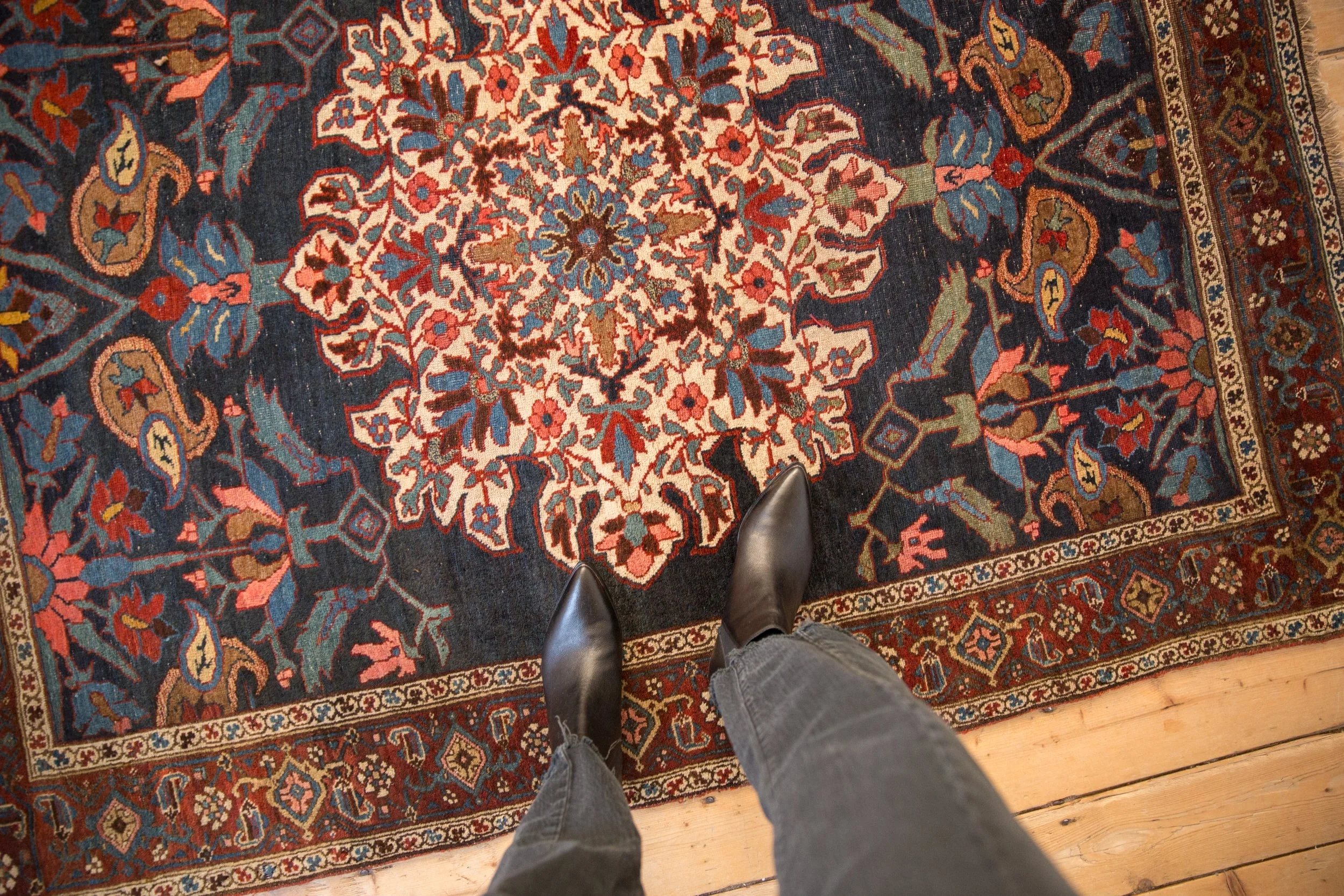 4.5x6 Antique Kurdish Bijar Rug - Image 2