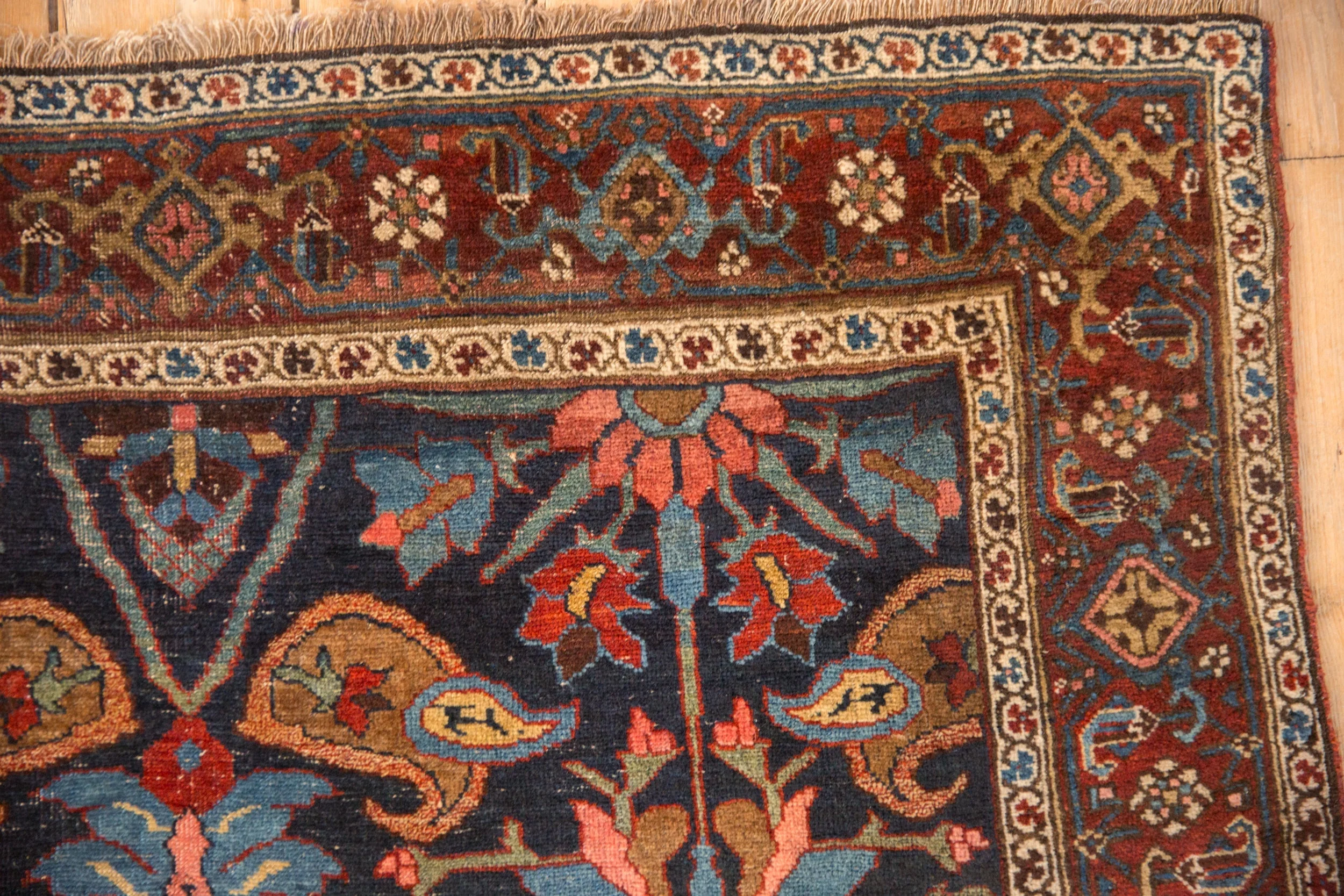 4.5x6 Antique Kurdish Bijar Rug - Image 4