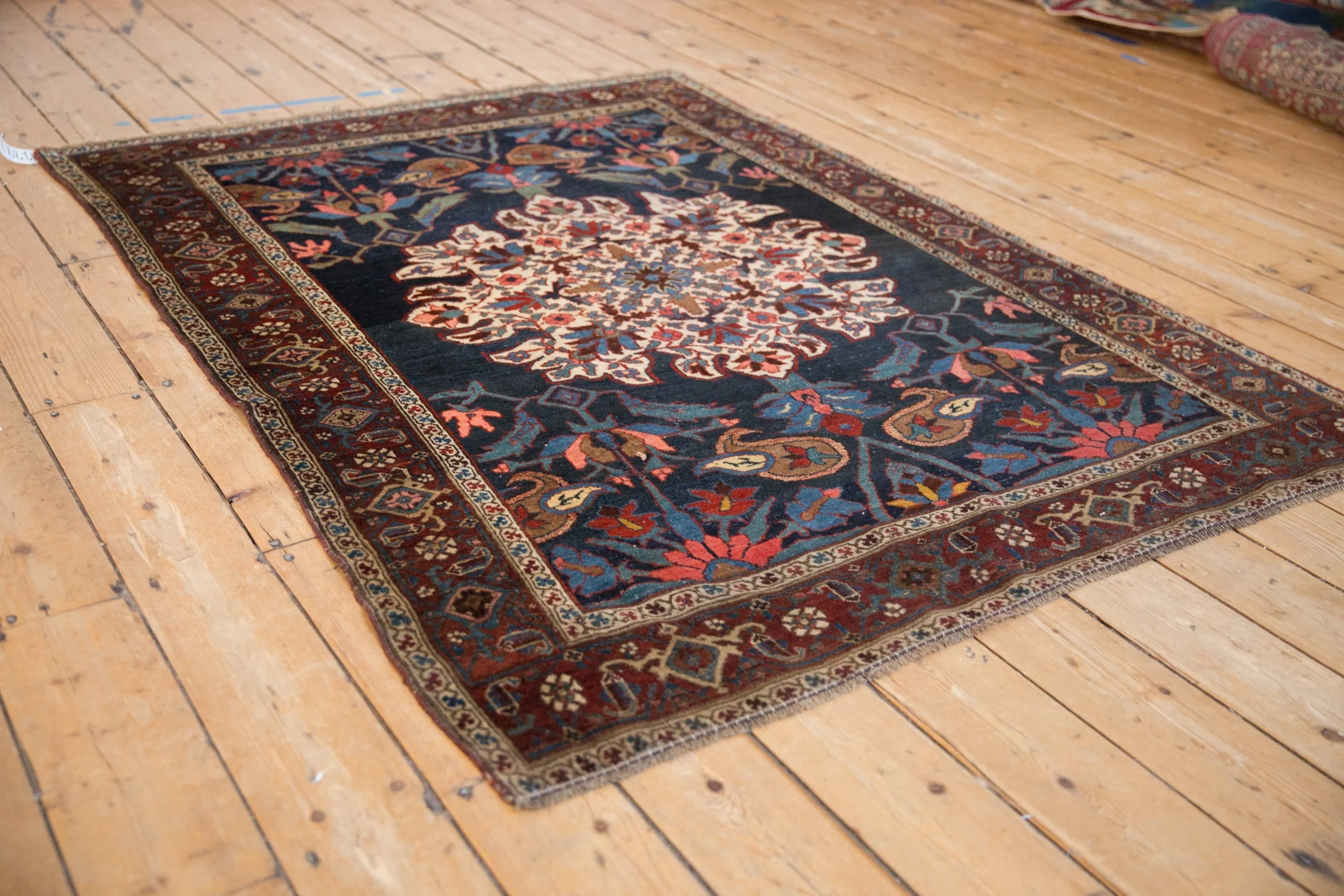 4.5x6 Antique Kurdish Bijar Rug - Image 5