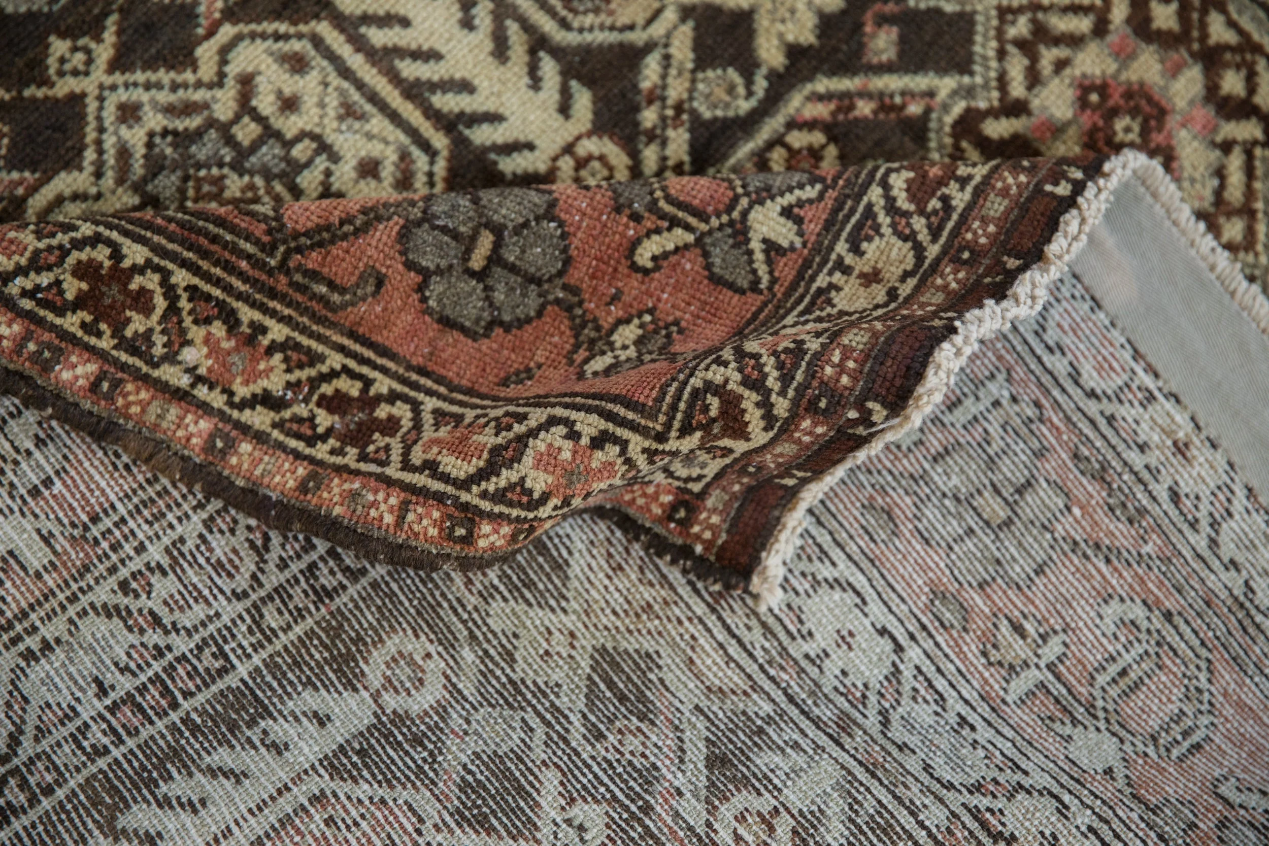 4.5x6 Vintage Distressed Hamadan Rug - Image 11