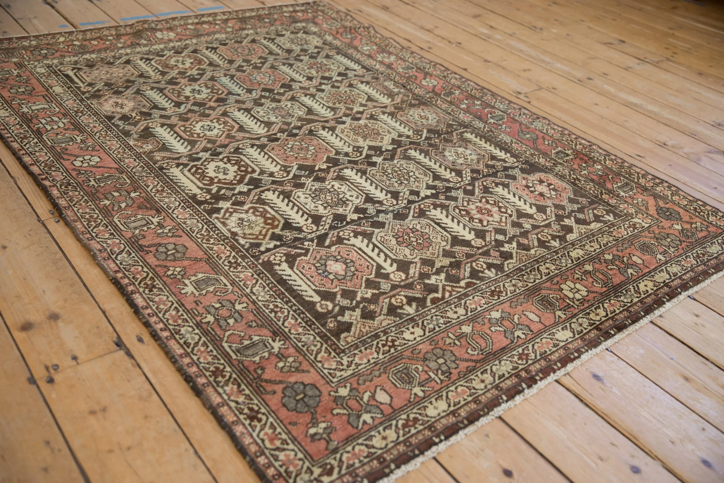 4.5x6 Vintage Distressed Hamadan Rug - Image 3