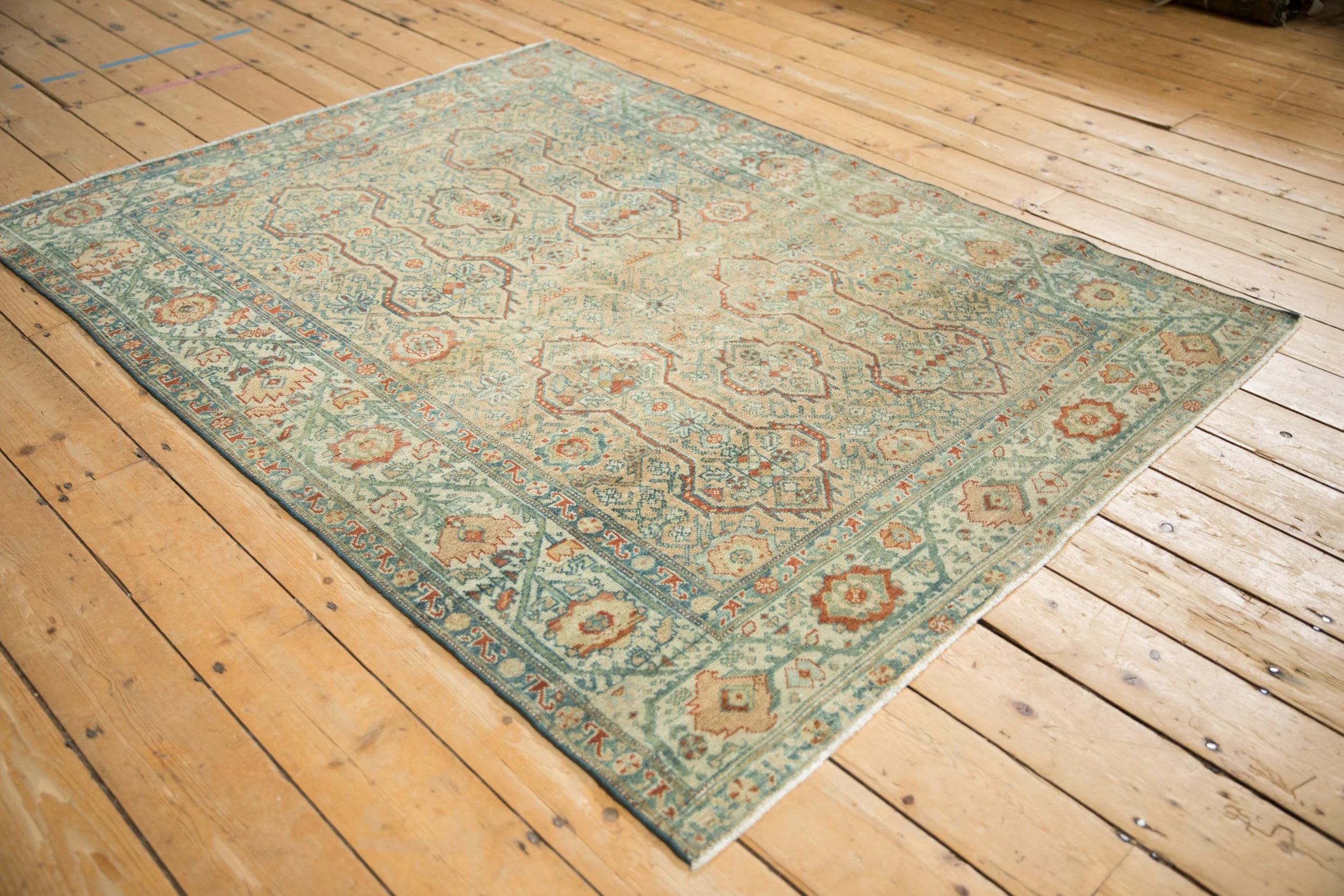 4.5x6 Vintage Distressed Malayer Rug - Image 5
