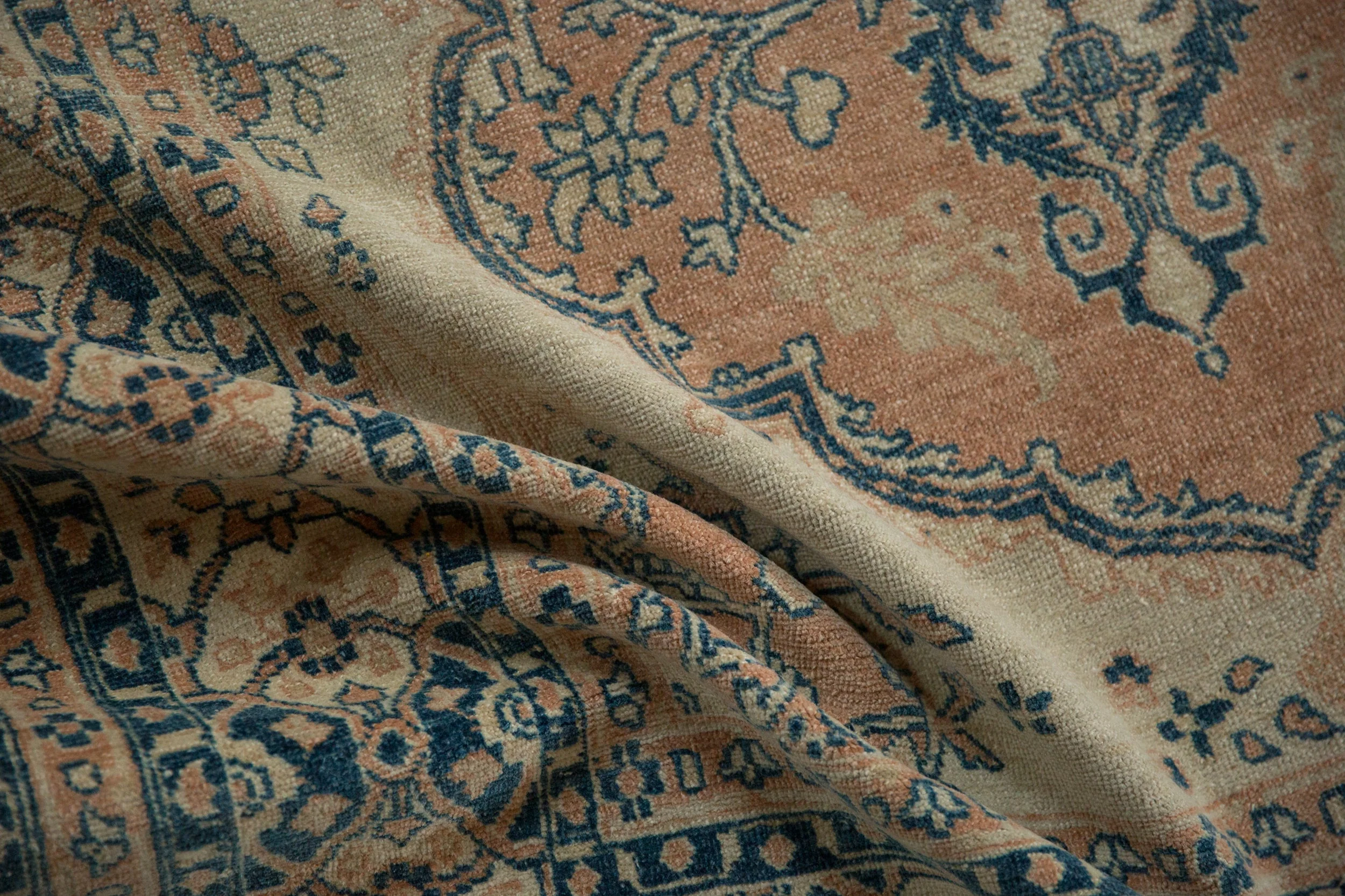 4.5x6 Vintage Distressed Tabriz Rug - Image 10
