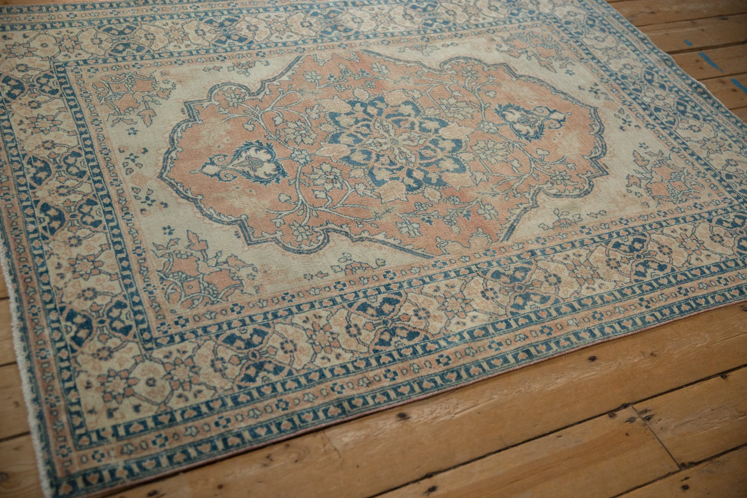 4.5x6 Vintage Distressed Tabriz Rug - Image 5