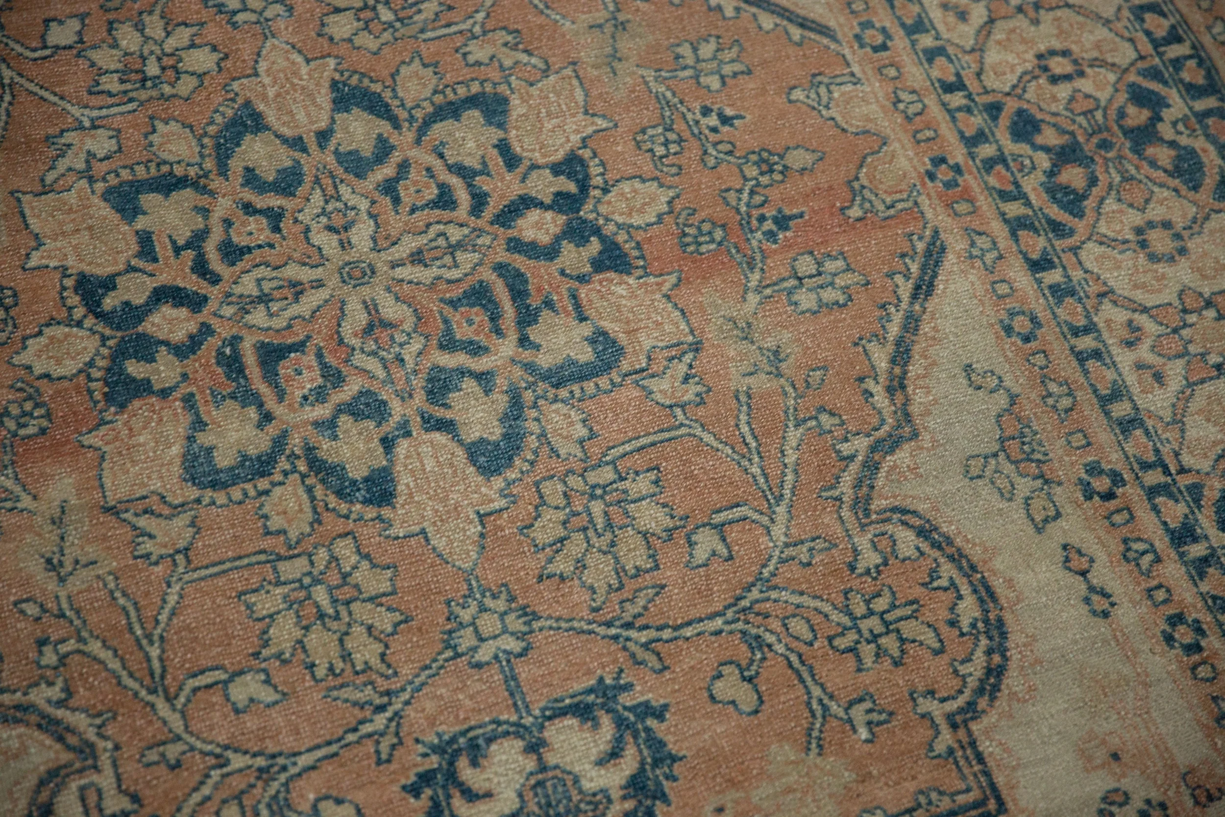 4.5x6 Vintage Distressed Tabriz Rug - Image 9