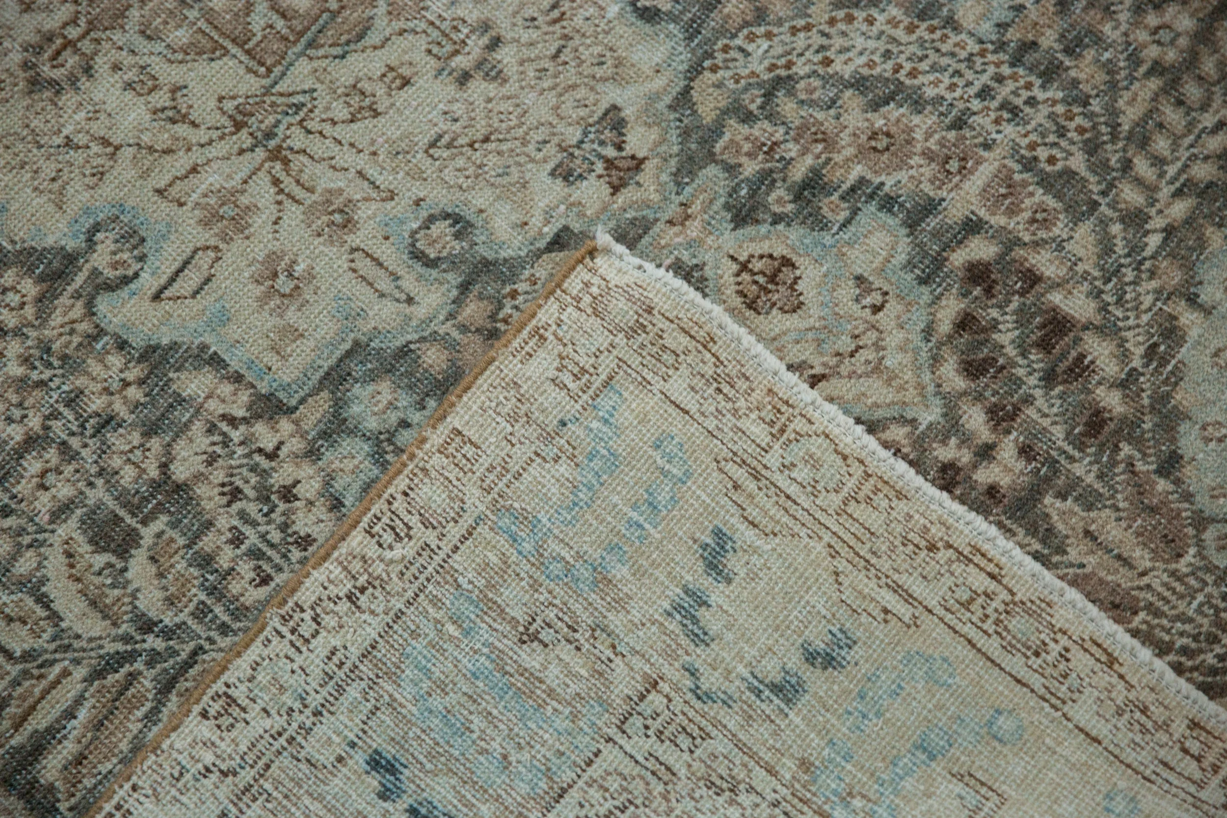4.5x6 Vintage Distressed Tabriz Rug - Image 10