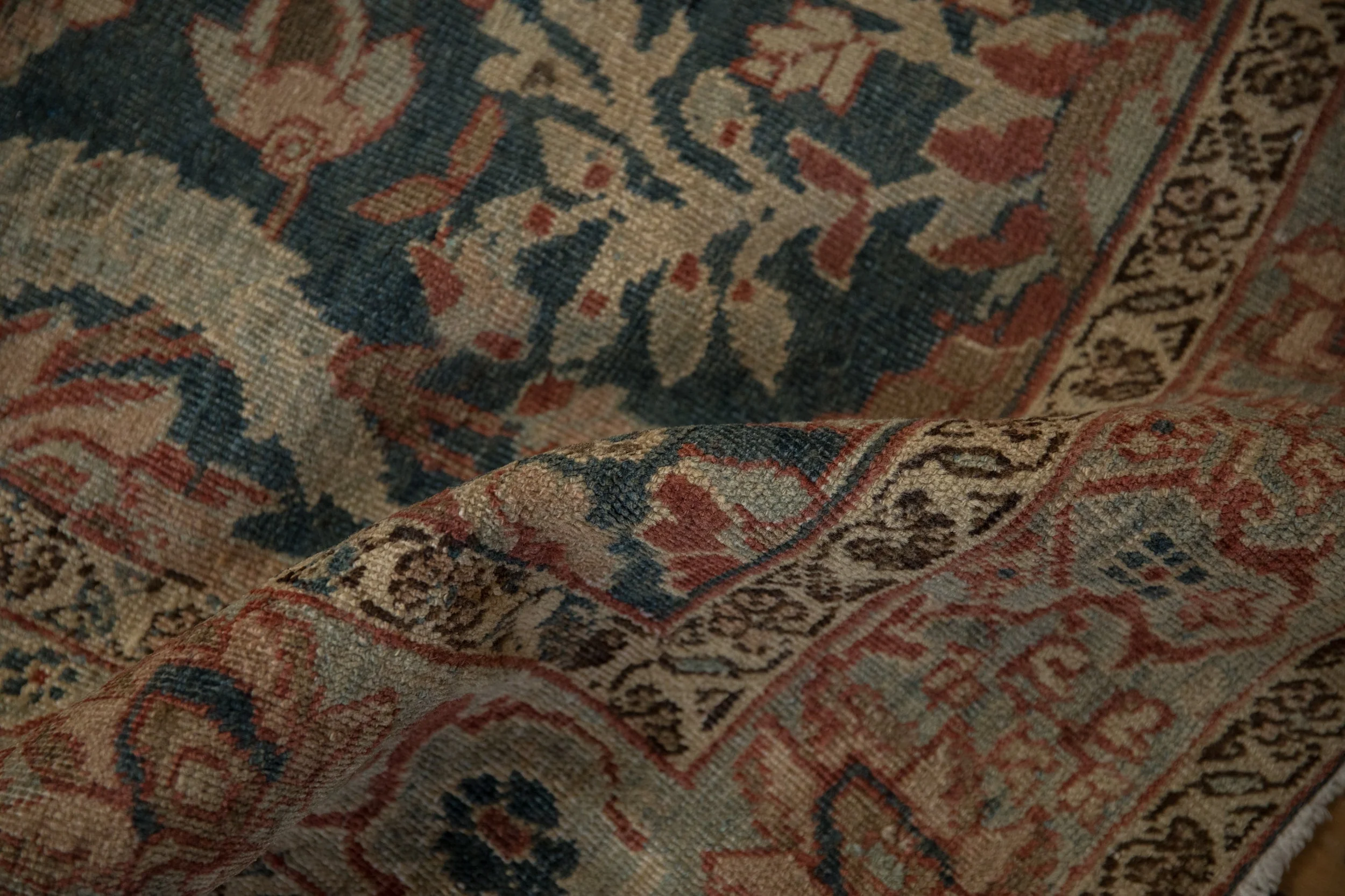 4.5x6 Vintage Distressed Tabriz Rug - Image 8