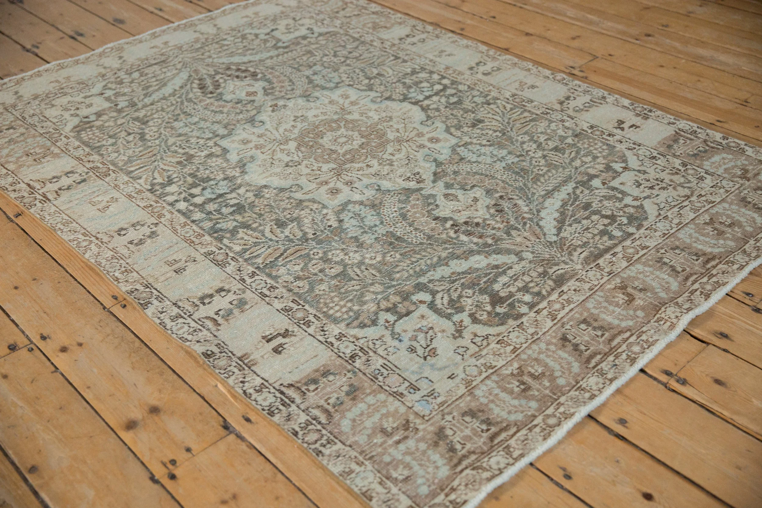 4.5x6 Vintage Distressed Tabriz Rug - Image 4
