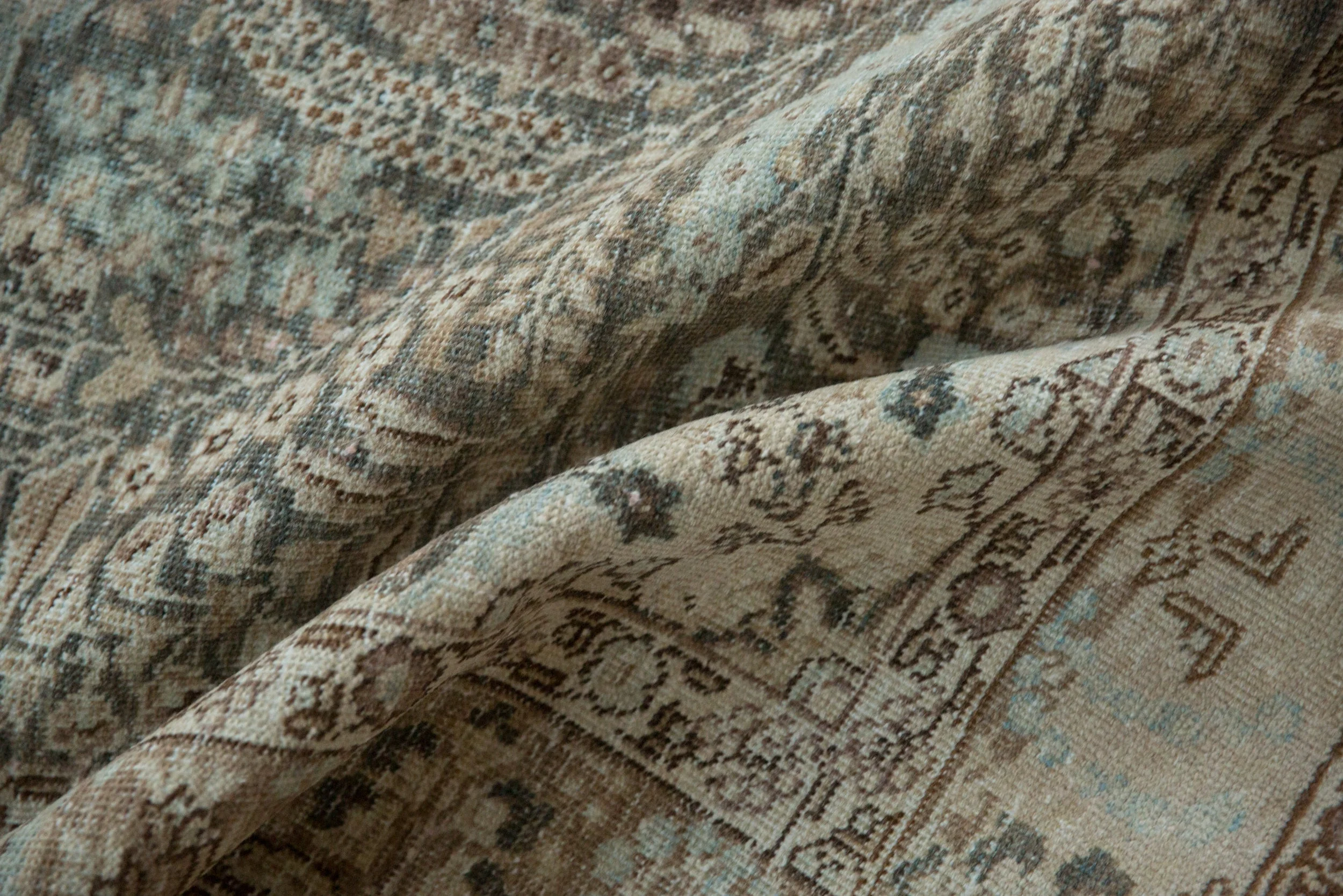 4.5x6 Vintage Distressed Tabriz Rug - Image 9