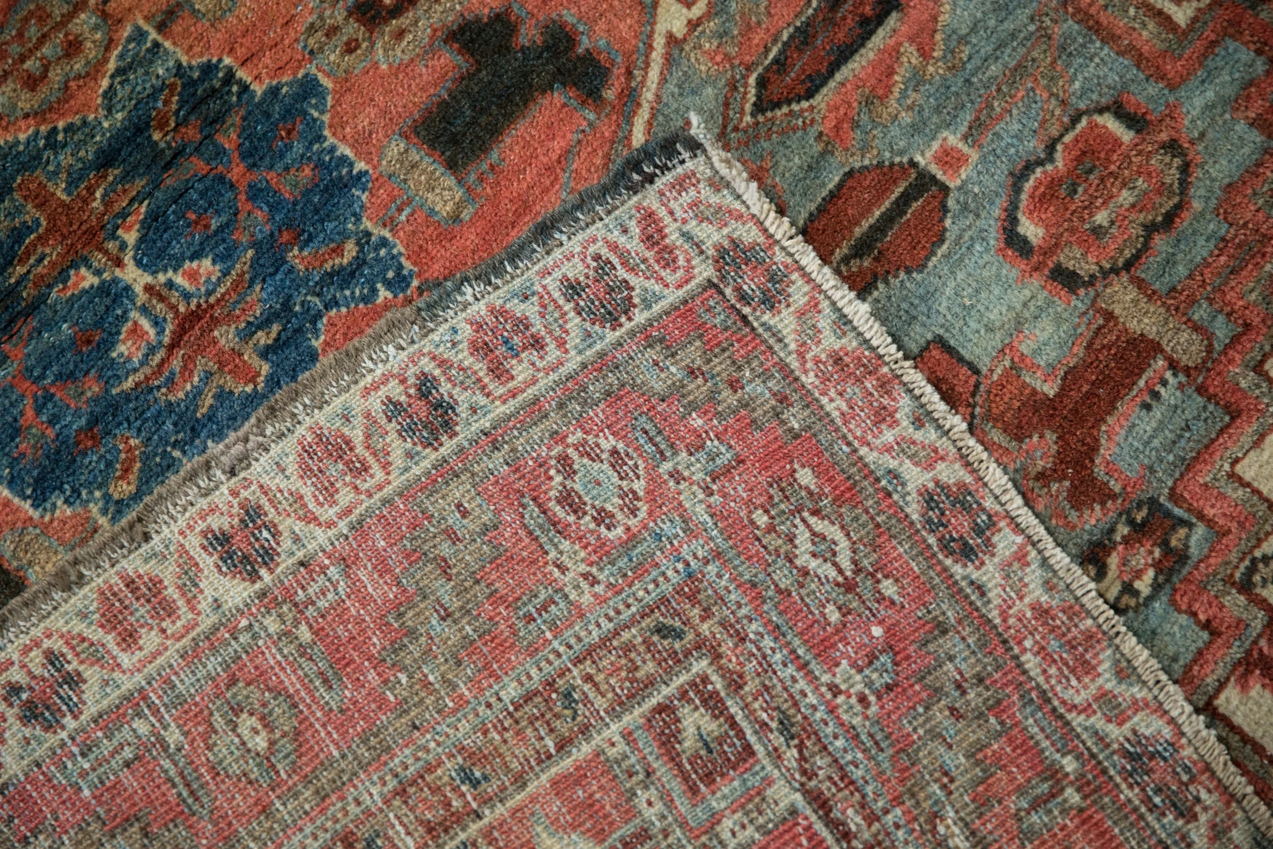 4.5x6 Vintage Heriz Rug - Image 8