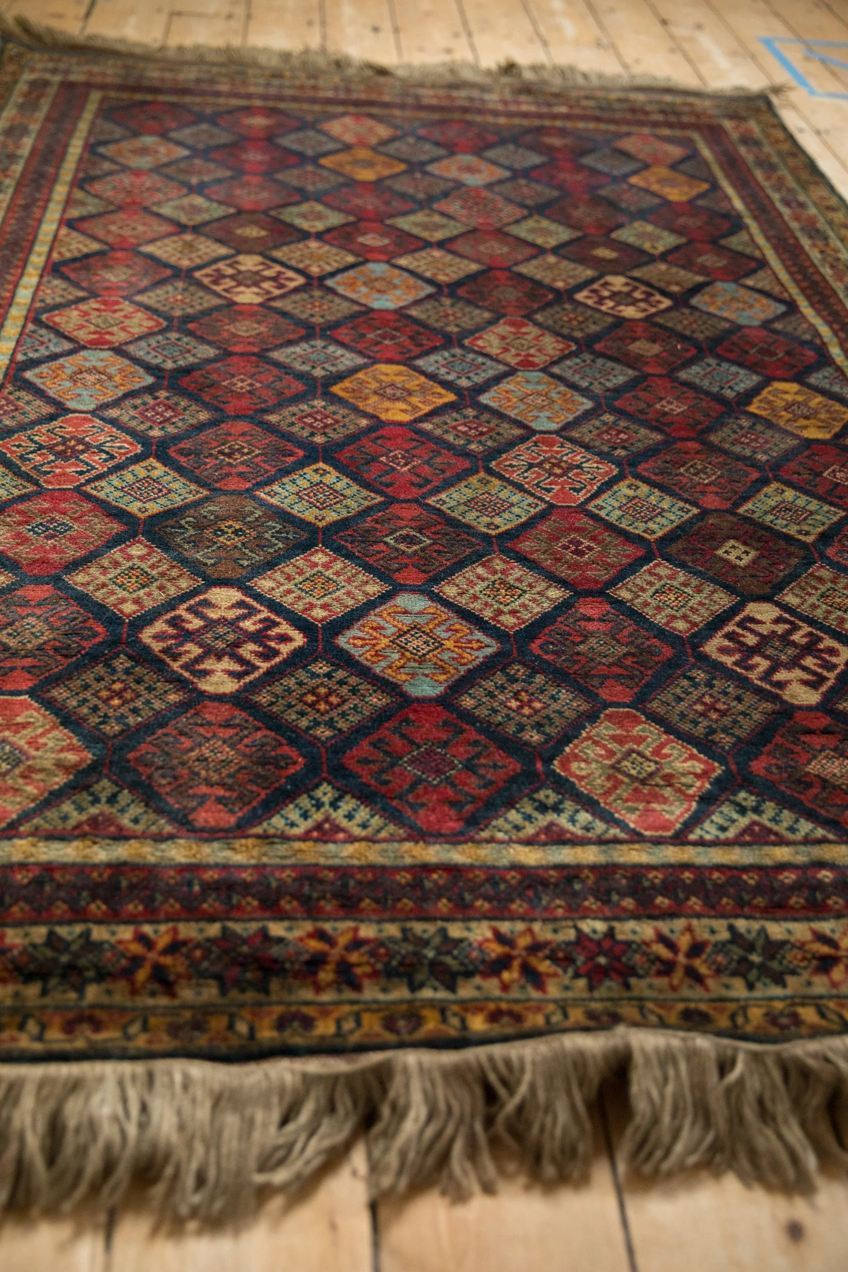 4.5x6 Vintage Indian Jaff Kurd Design Rug - Image 10