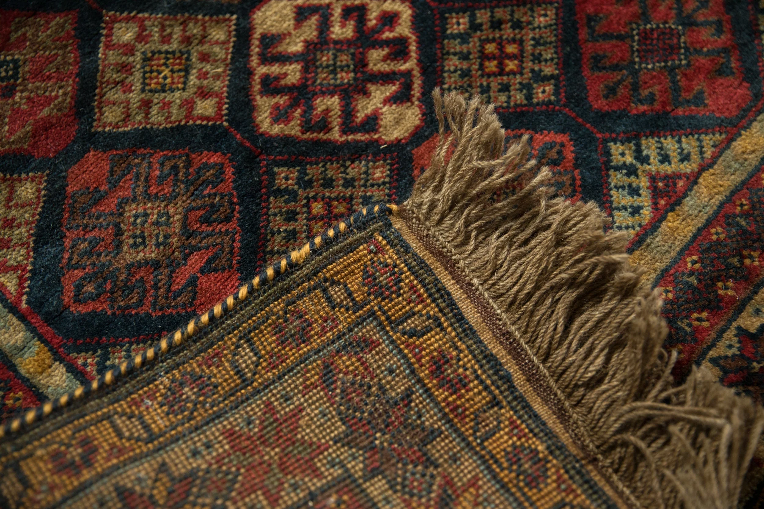 4.5x6 Vintage Indian Jaff Kurd Design Rug - Image 13