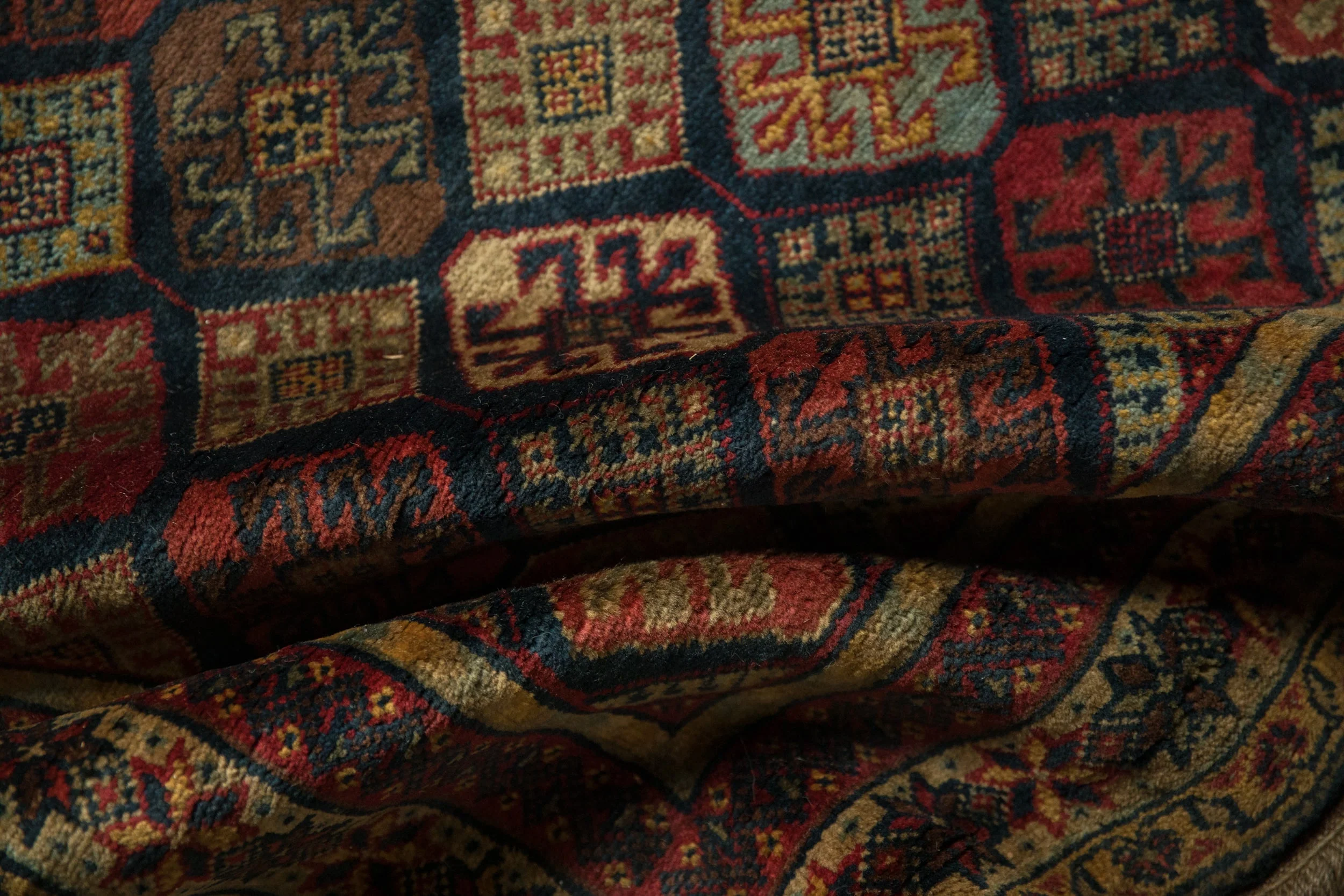 4.5x6 Vintage Indian Jaff Kurd Design Rug - Image 14