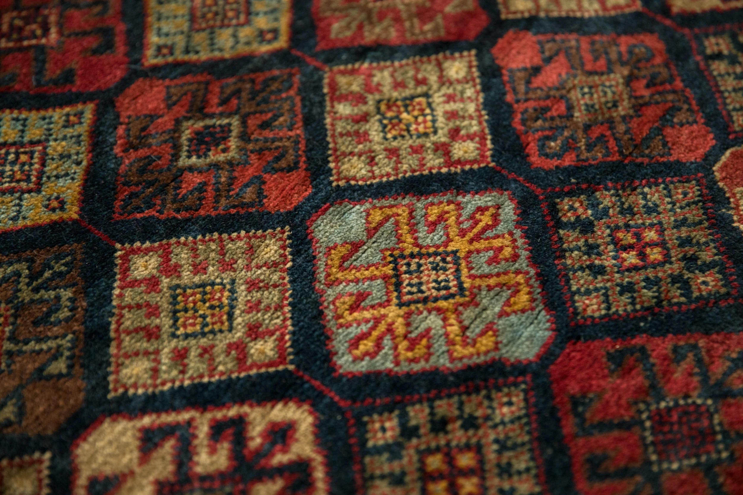 4.5x6 Vintage Indian Jaff Kurd Design Rug - Image 6