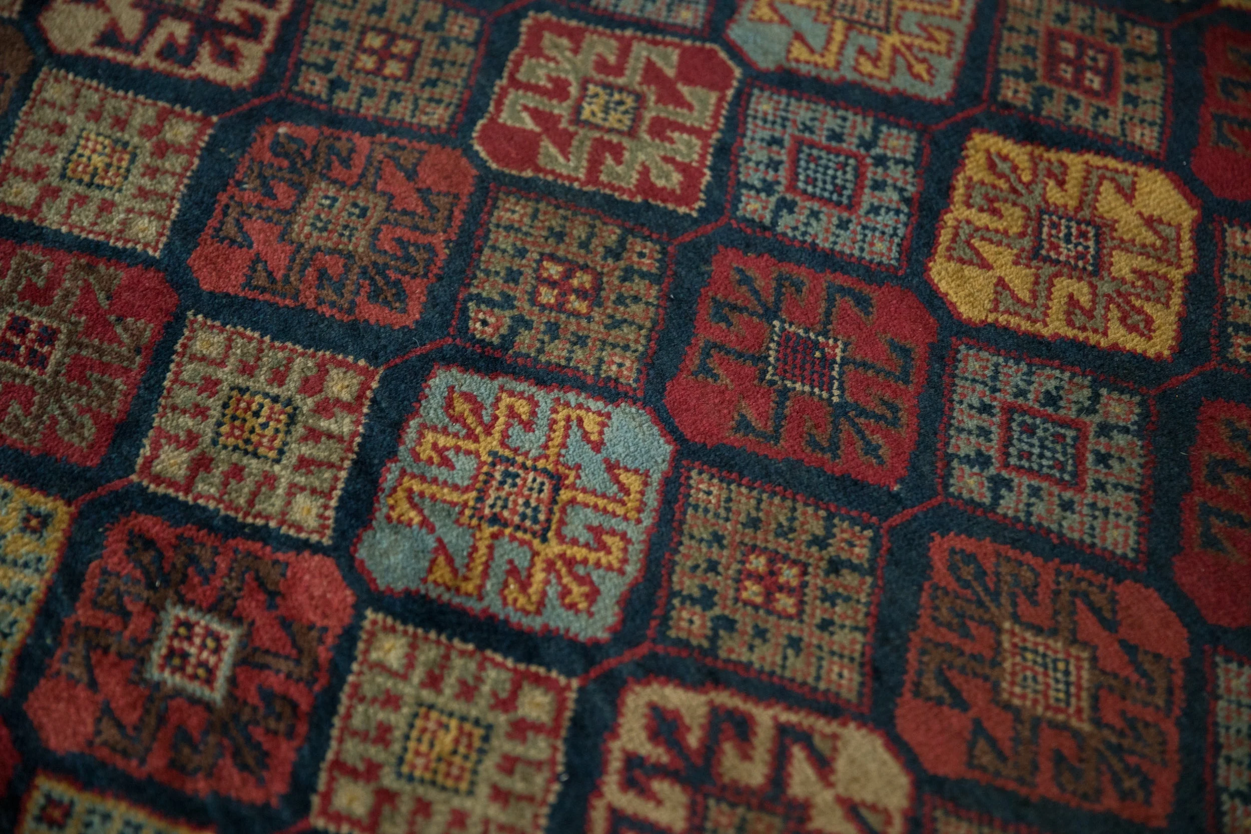 4.5x6 Vintage Indian Jaff Kurd Design Rug - Image 7