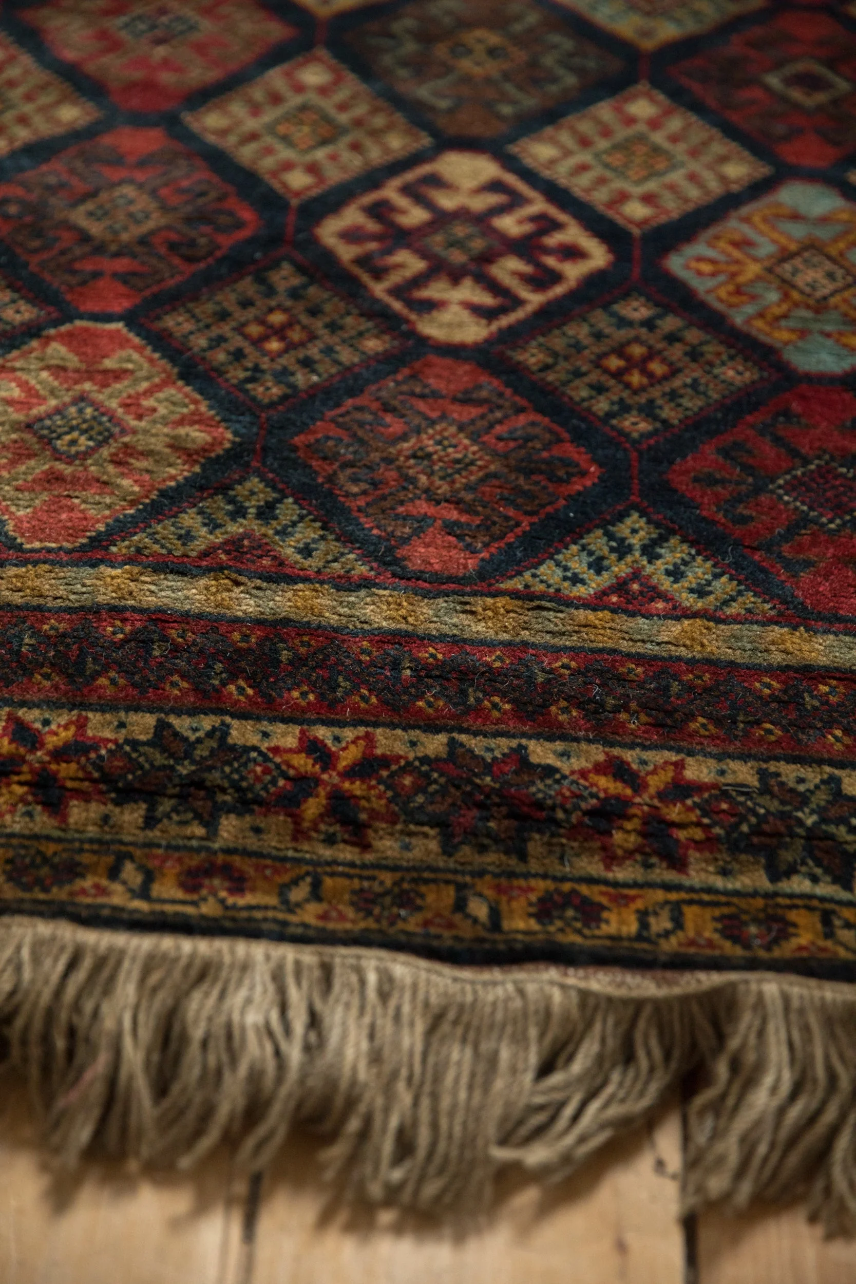 4.5x6 Vintage Indian Jaff Kurd Design Rug - Image 8