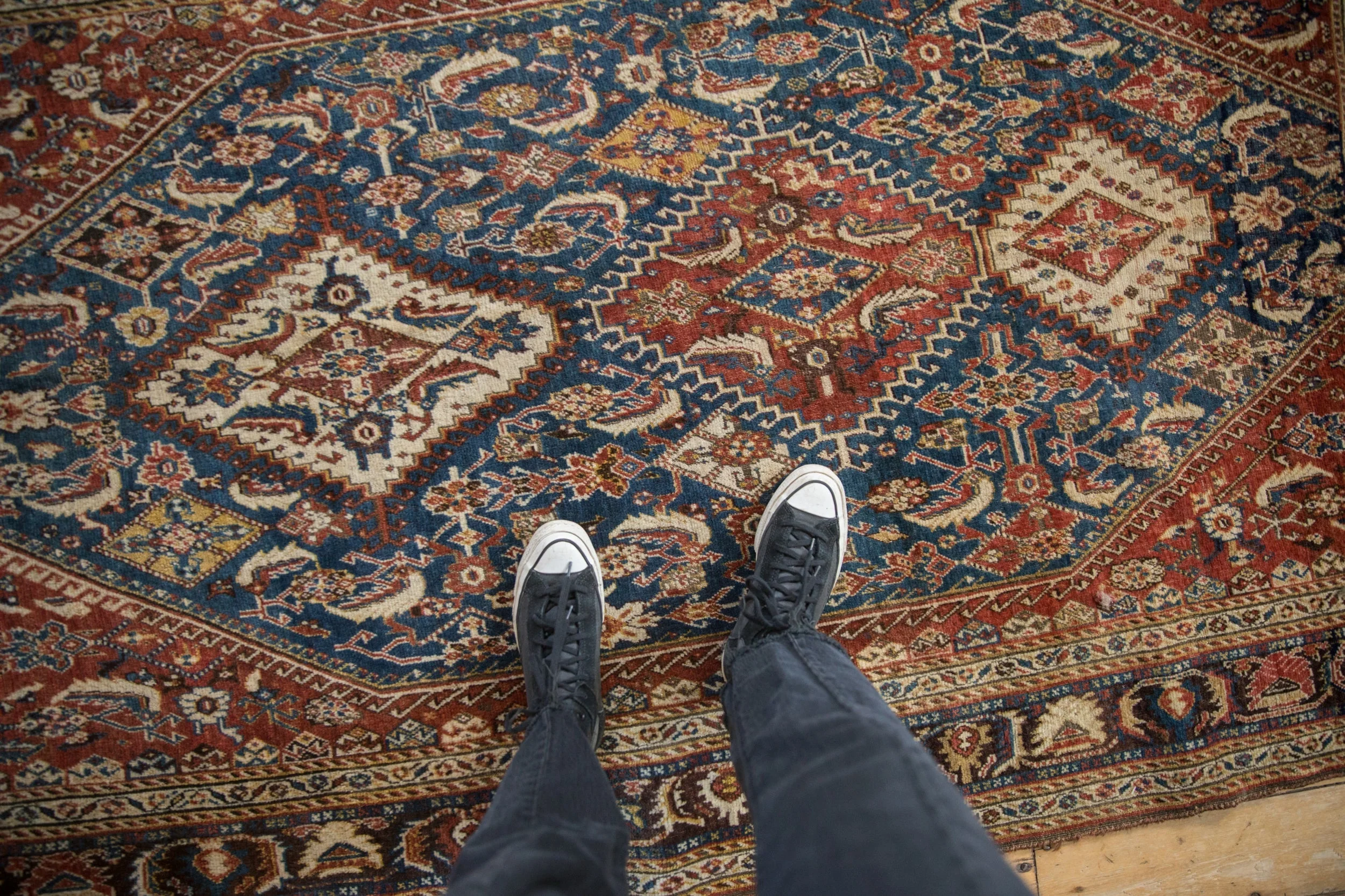 4.5x7.5 Antique Fine Qashqai Rug - Image 2