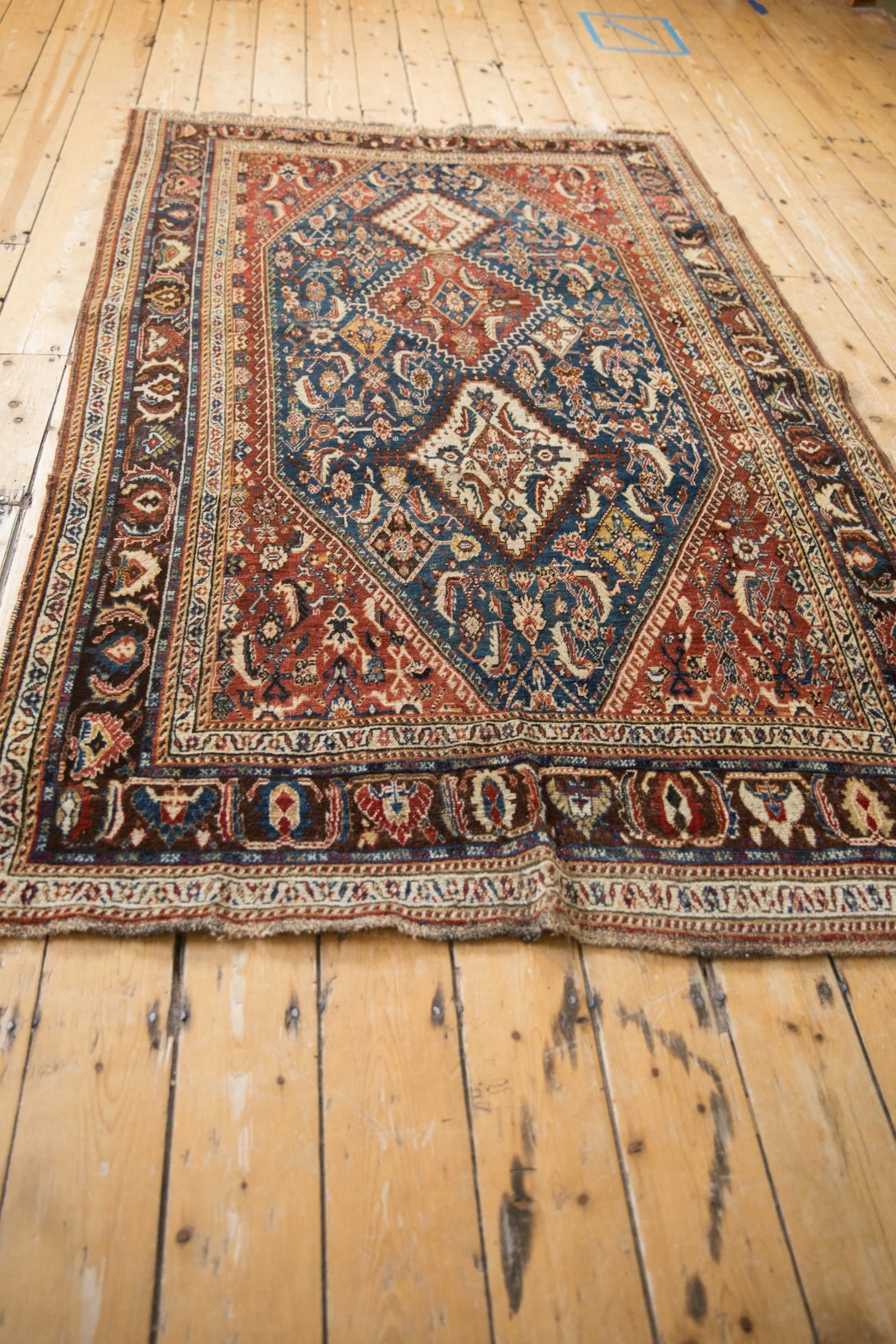 4.5x7.5 Antique Fine Qashqai Rug - Image 9