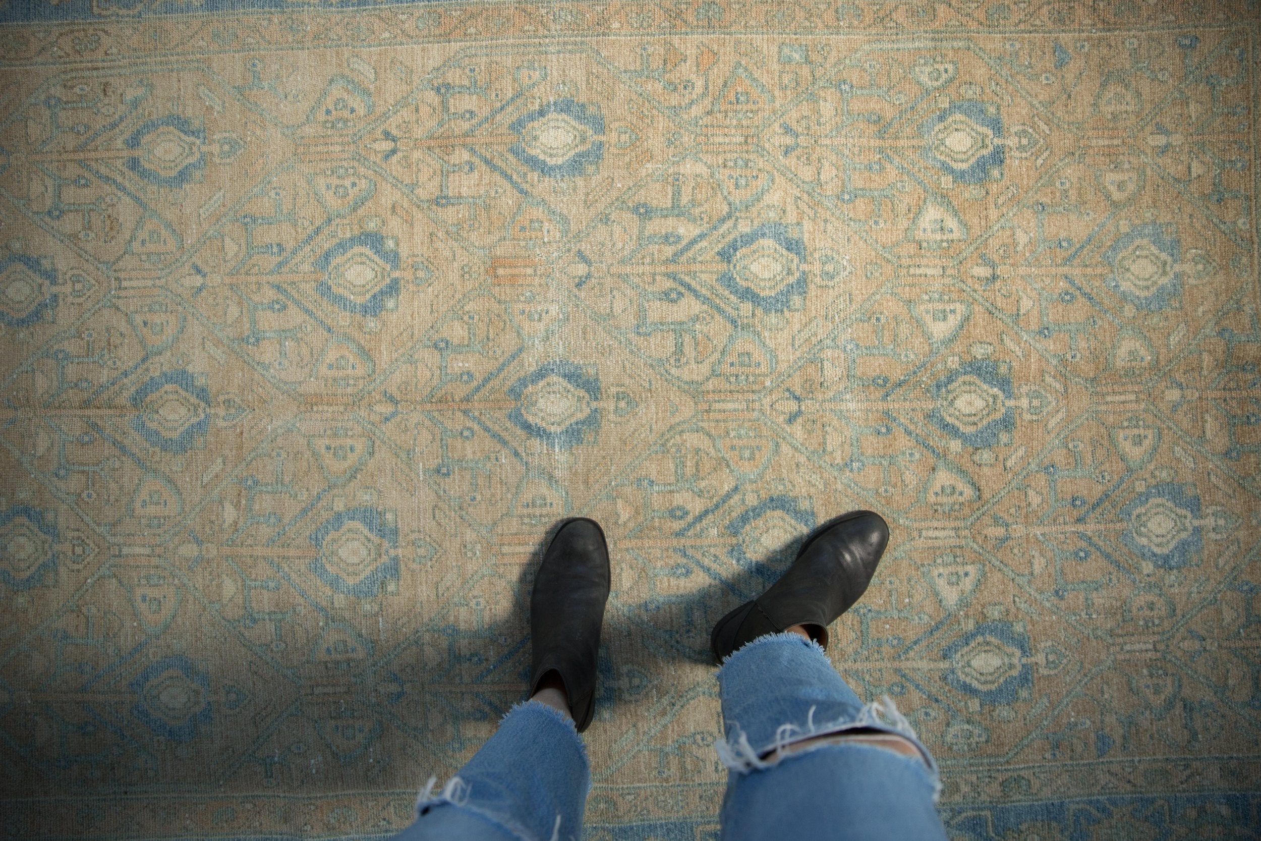 4.5x7.5 Vintage Distressed Hamadan Rug - Image 2