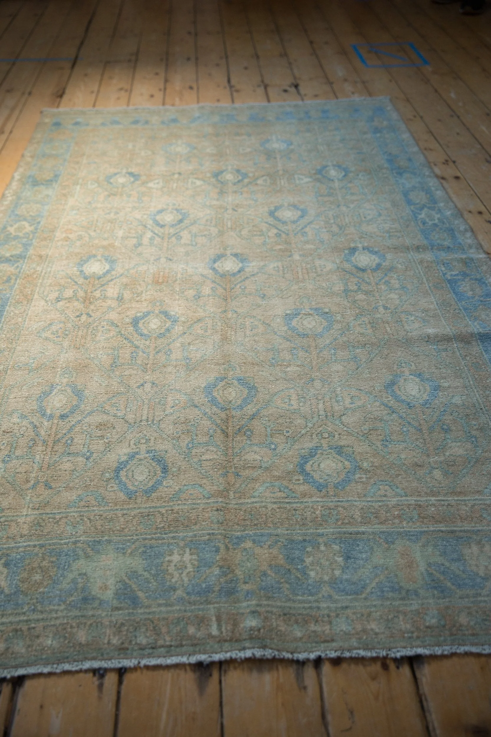 4.5x7.5 Vintage Distressed Hamadan Rug - Image 7