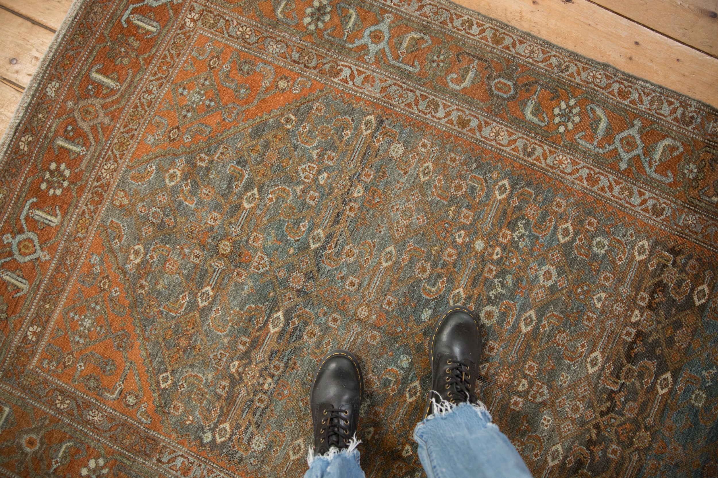 4.5x7.5 Vintage Distressed Malayer Rug - Image 2
