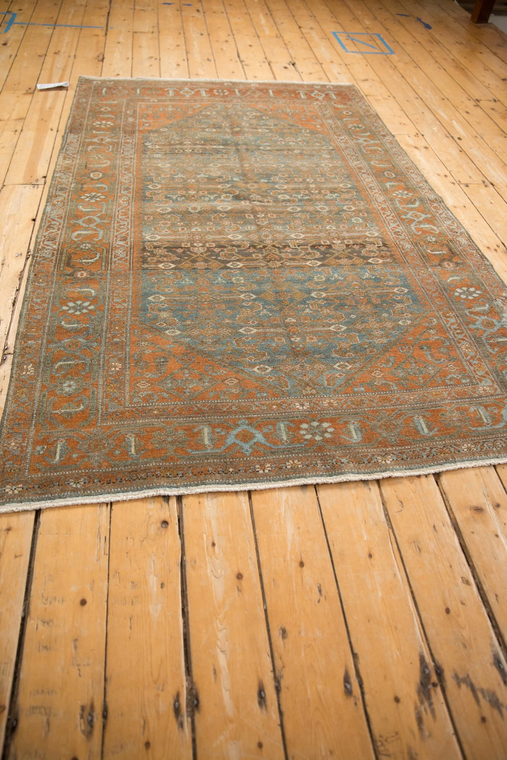 4.5x7.5 Vintage Distressed Malayer Rug - Image 8
