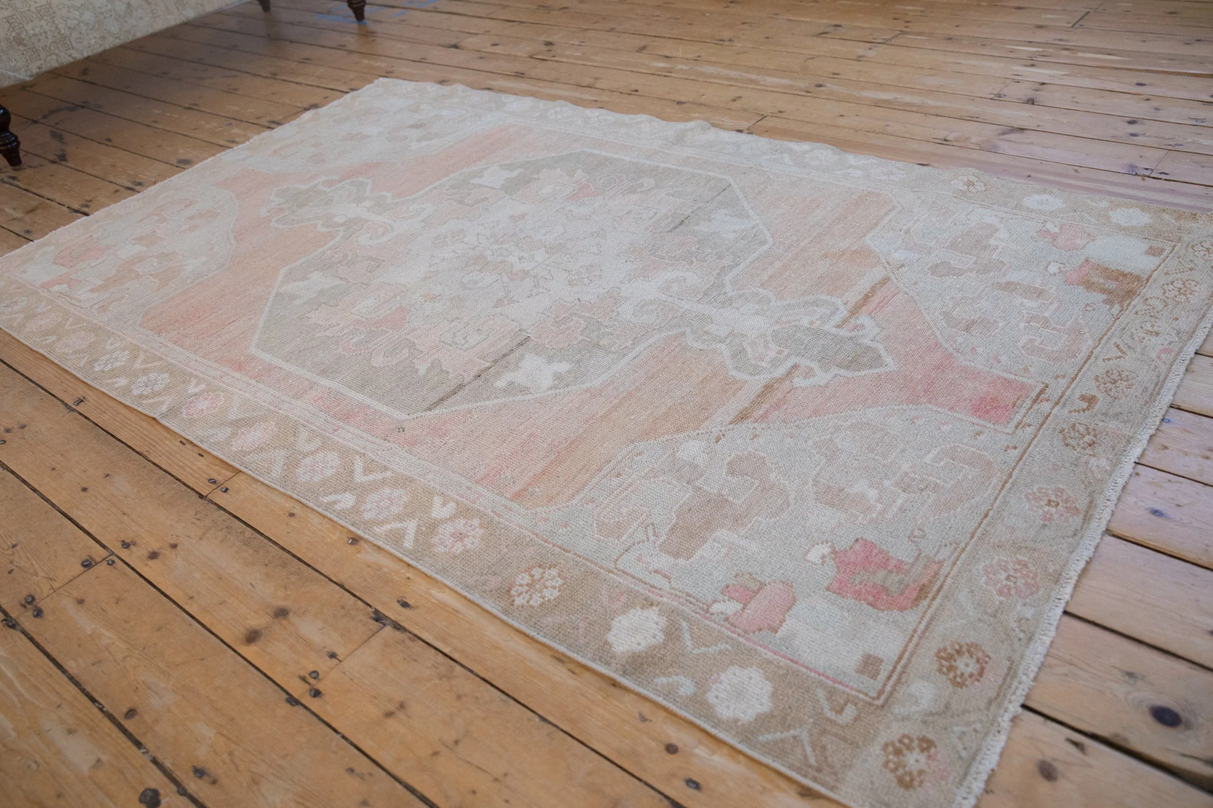 4.5x7.5 Vintage Distressed Oushak Rug - Image 5