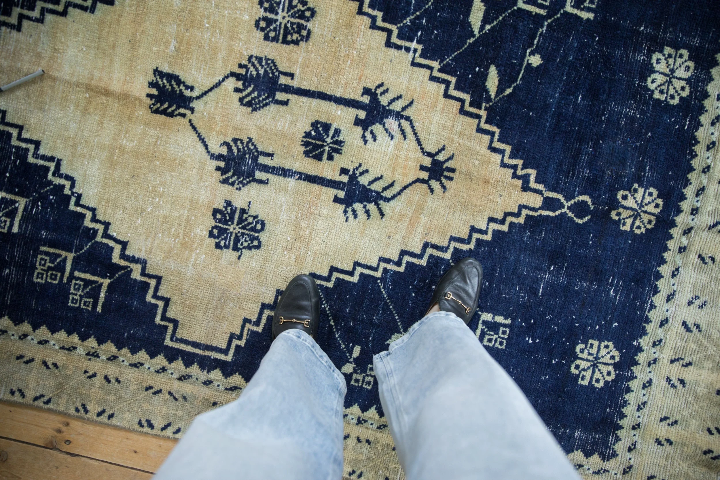 4.5x7.5 Vintage Distressed Oushak Rug - Image 2