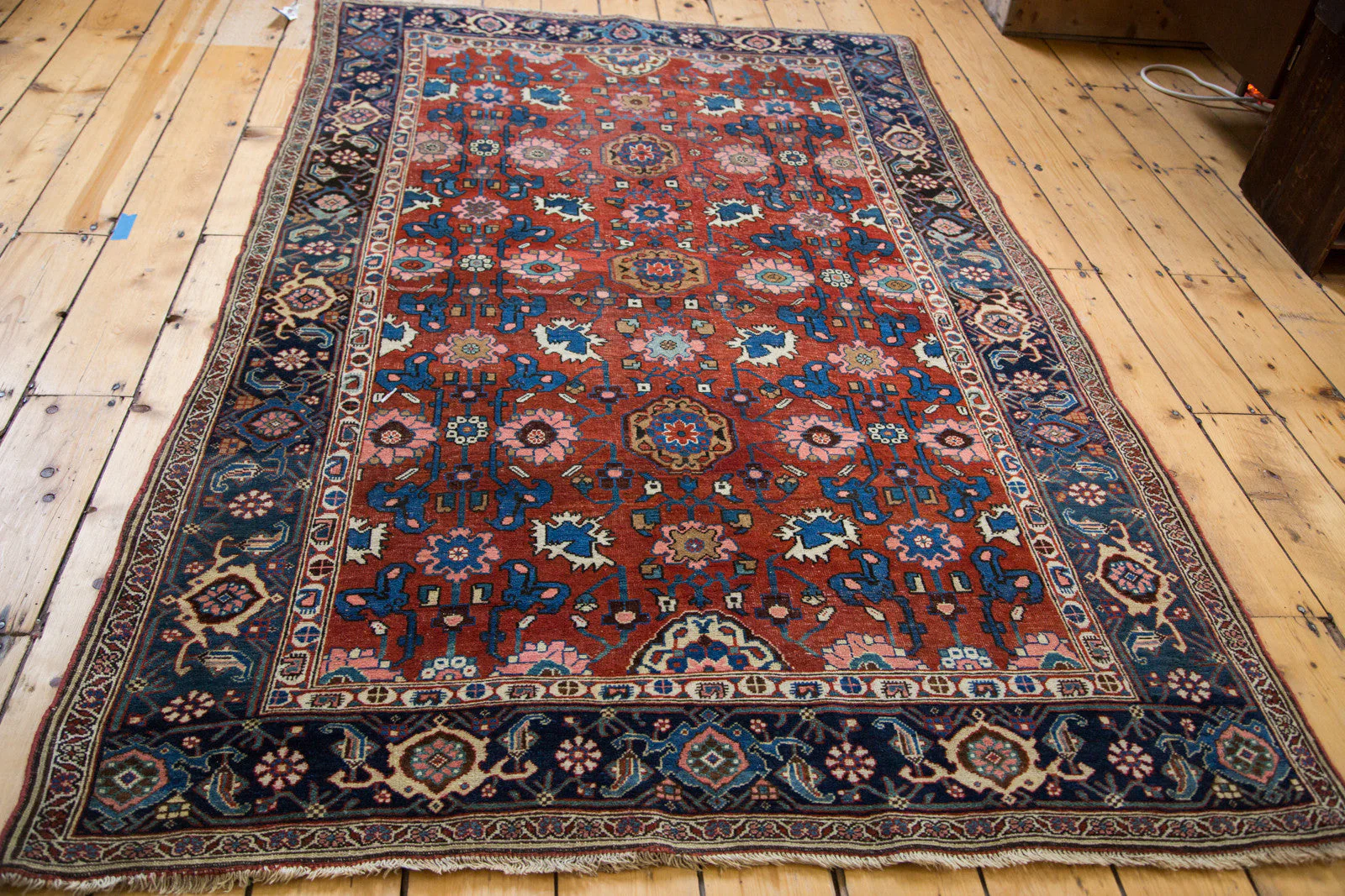 4.5x7 Antique Persian Bijar Area Rug - Image 4