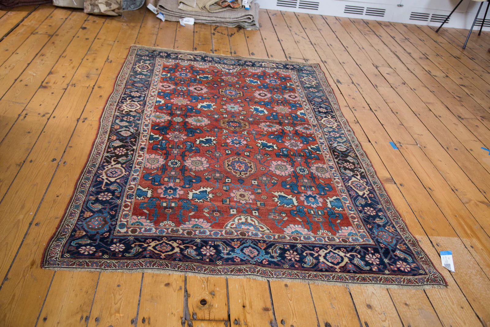 4.5x7 Antique Persian Bijar Area Rug - Image 6