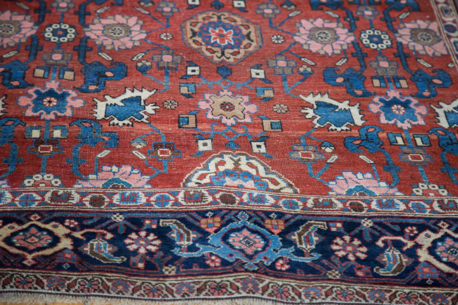 4.5x7 Antique Persian Bijar Area Rug - Image 7