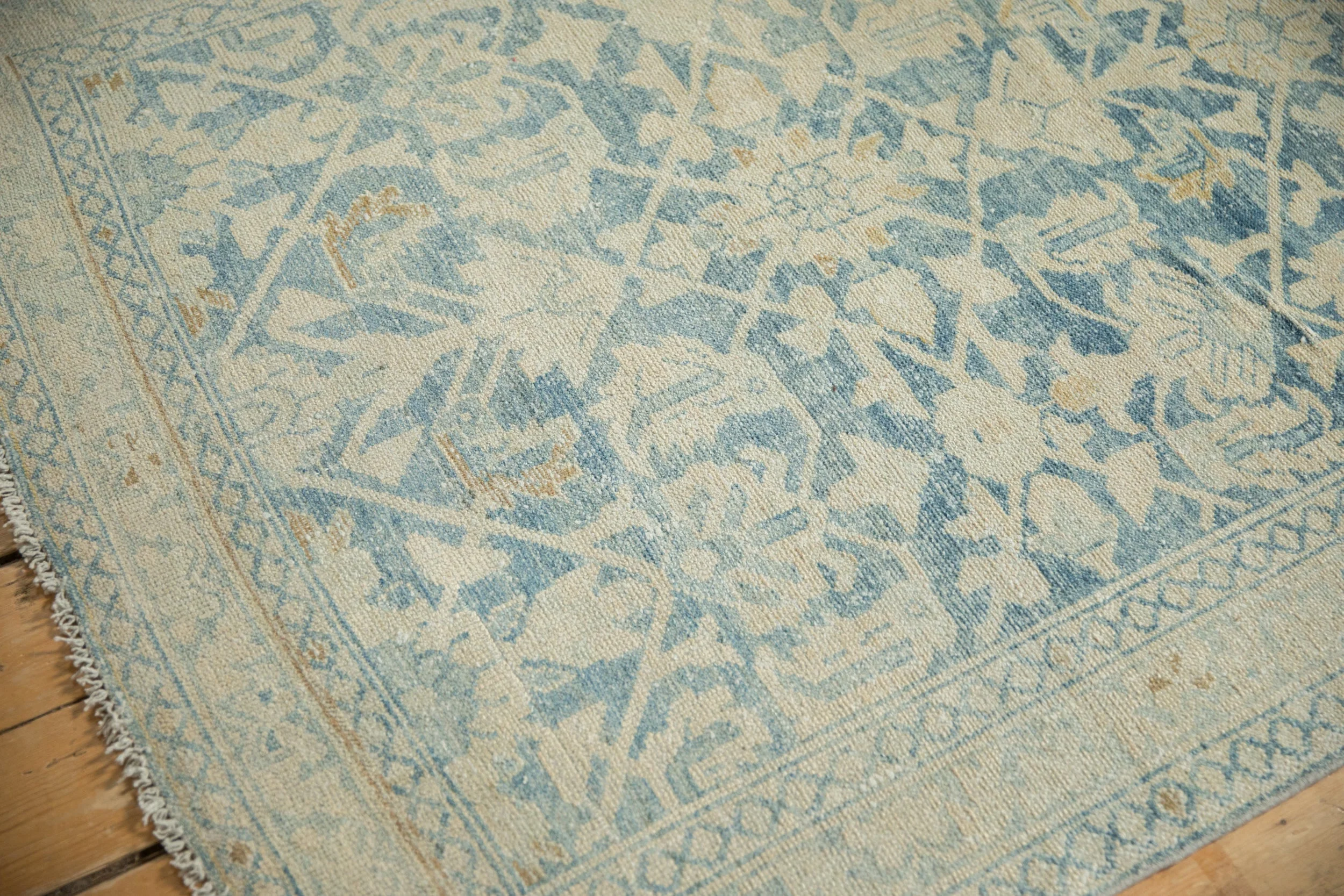 4.5x7 Vintage Distressed Hamadan Rug - Image 10