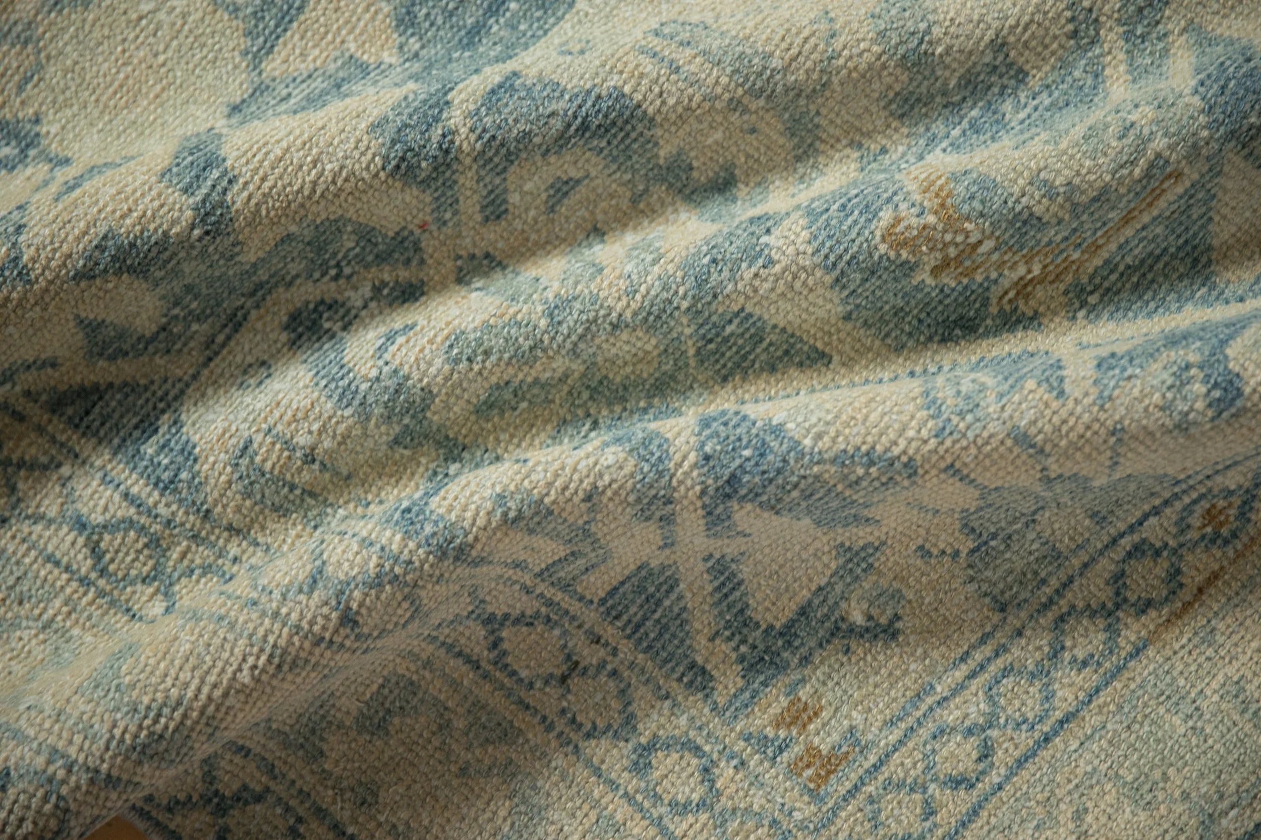 4.5x7 Vintage Distressed Hamadan Rug - Image 11