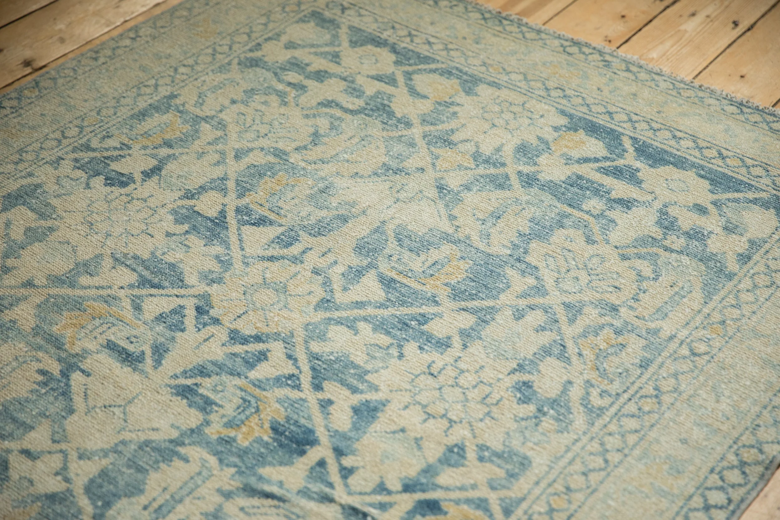 4.5x7 Vintage Distressed Hamadan Rug - Image 9