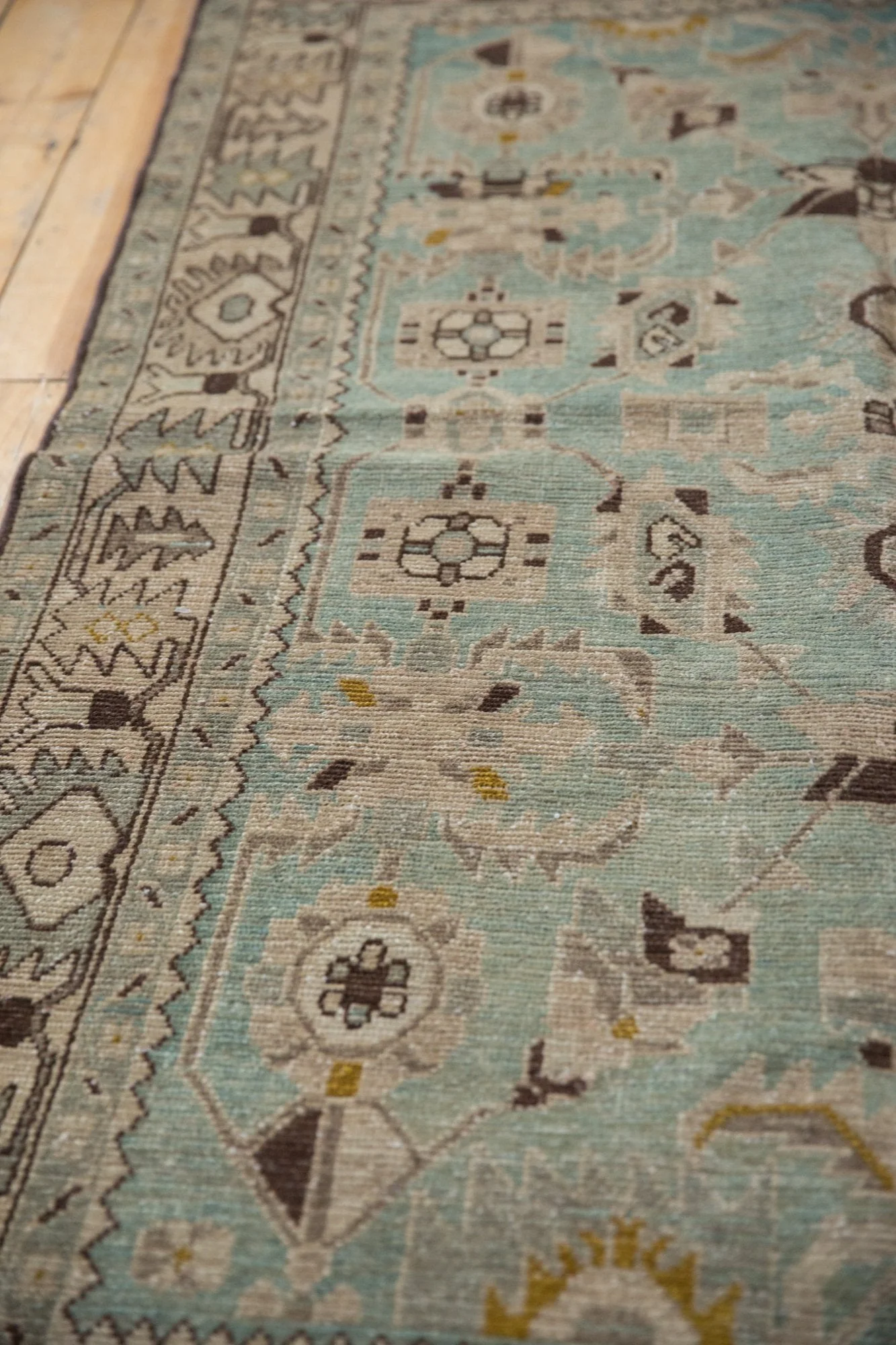 4.5x7 Vintage Distressed Hamadan Rug - Image 5