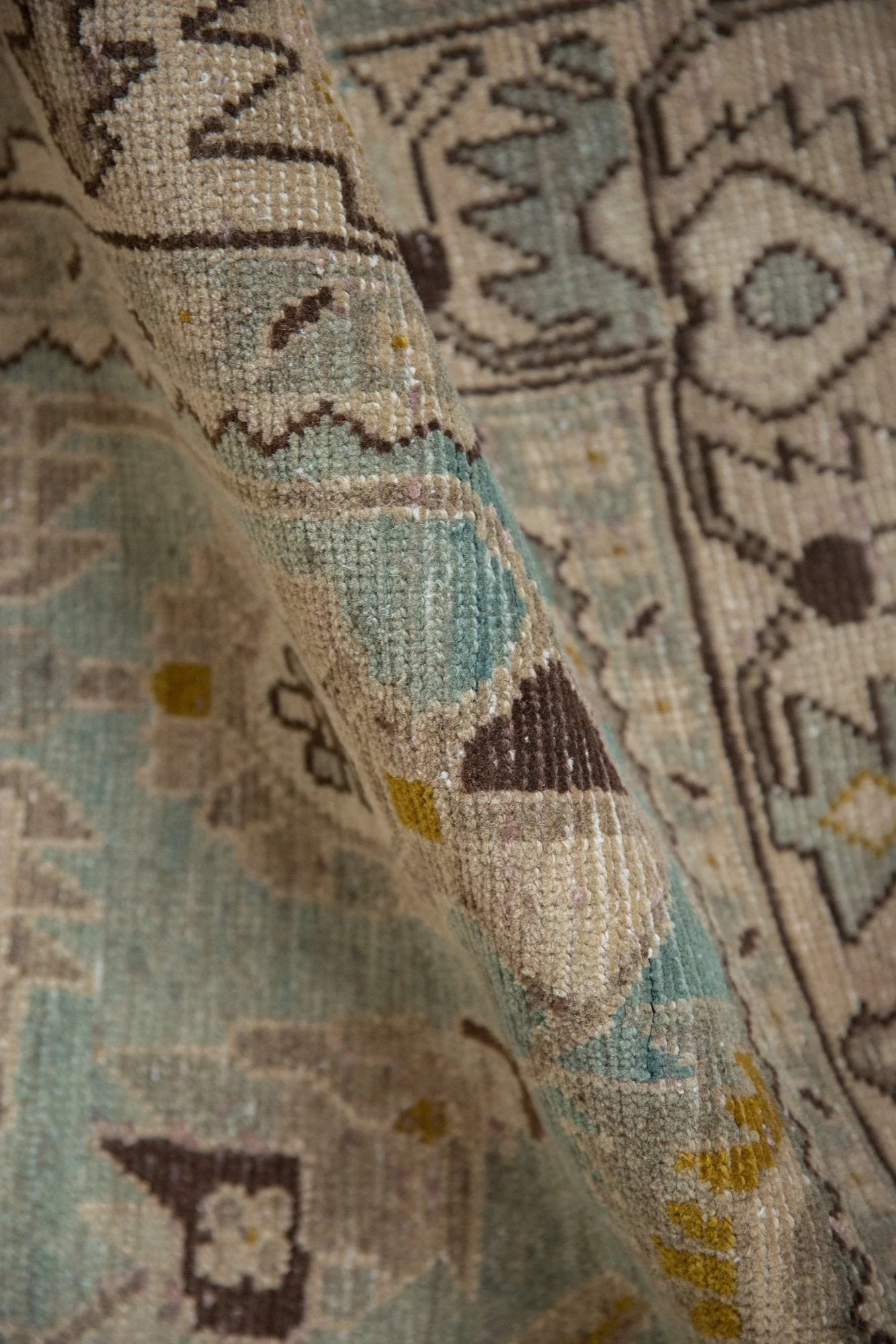 4.5x7 Vintage Distressed Hamadan Rug - Image 9