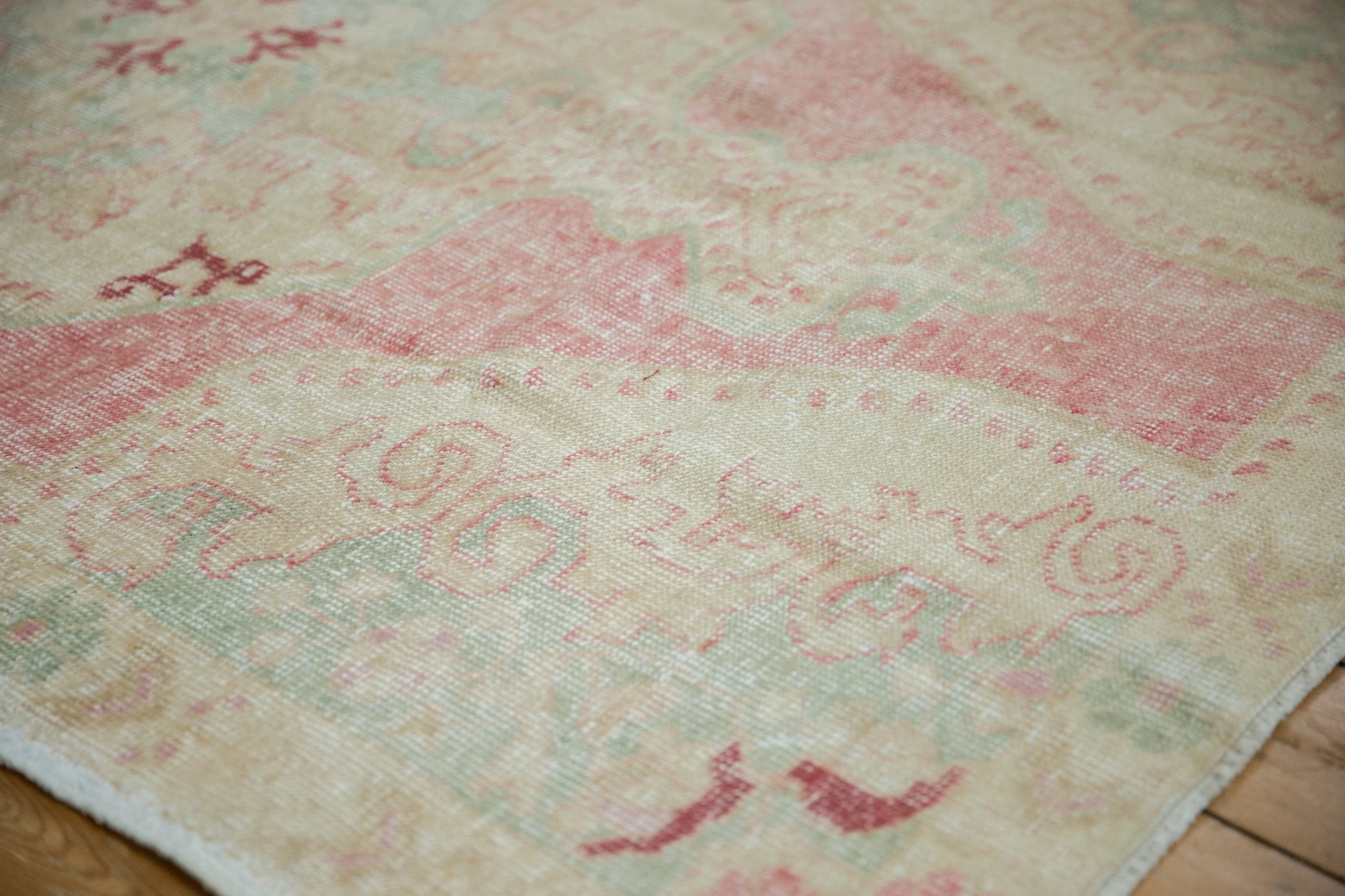 4.5x7 Vintage Distressed Oushak Rug - Image 4