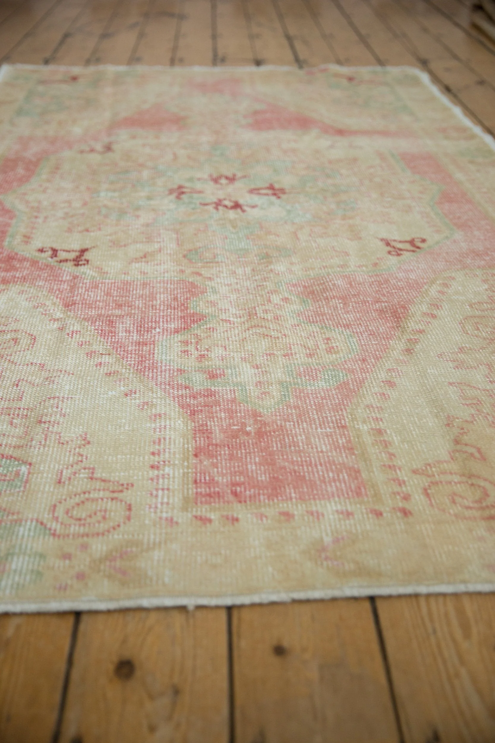 4.5x7 Vintage Distressed Oushak Rug - Image 5