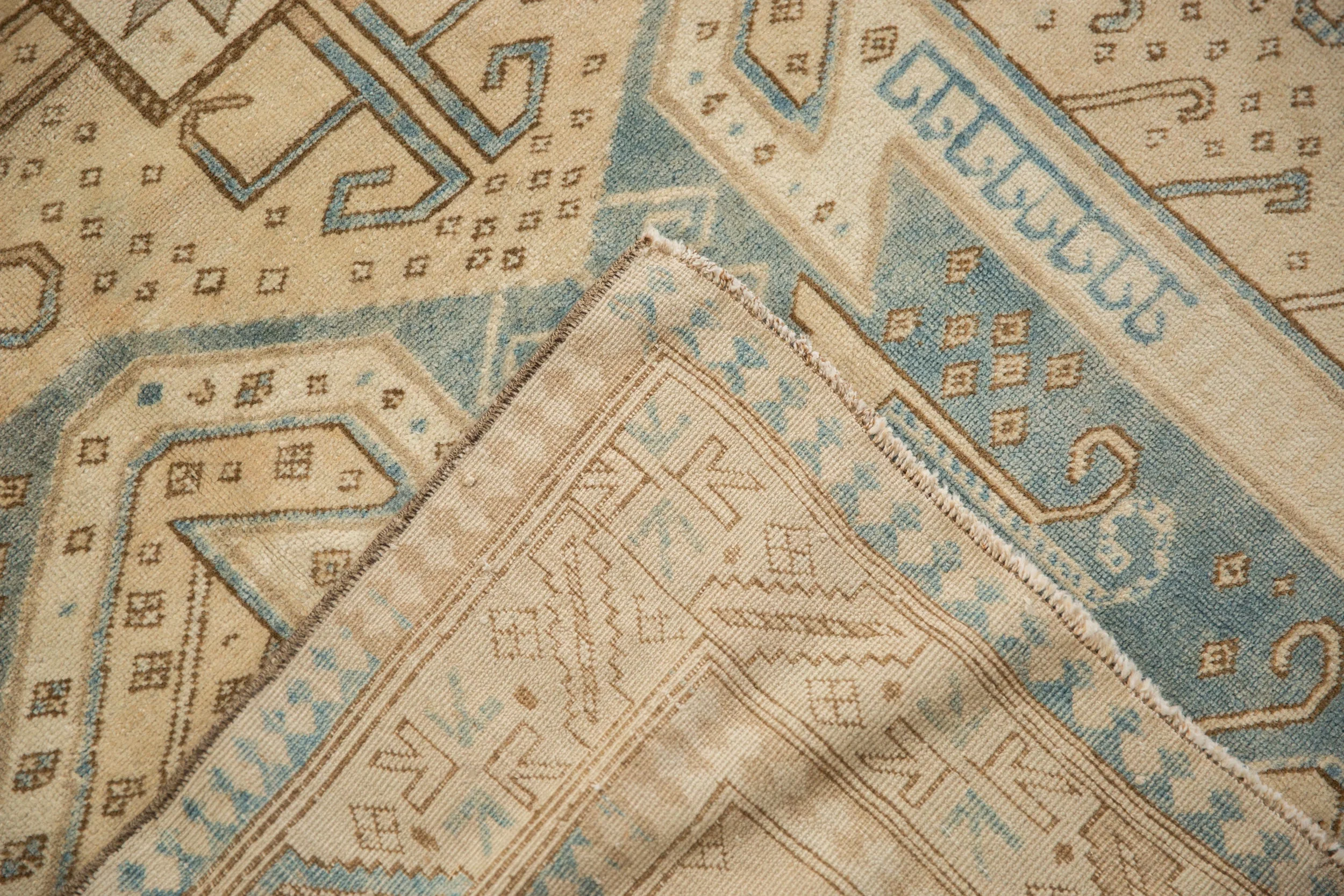 4.5x7 Vintage Distressed Oushak Rug - Image 11