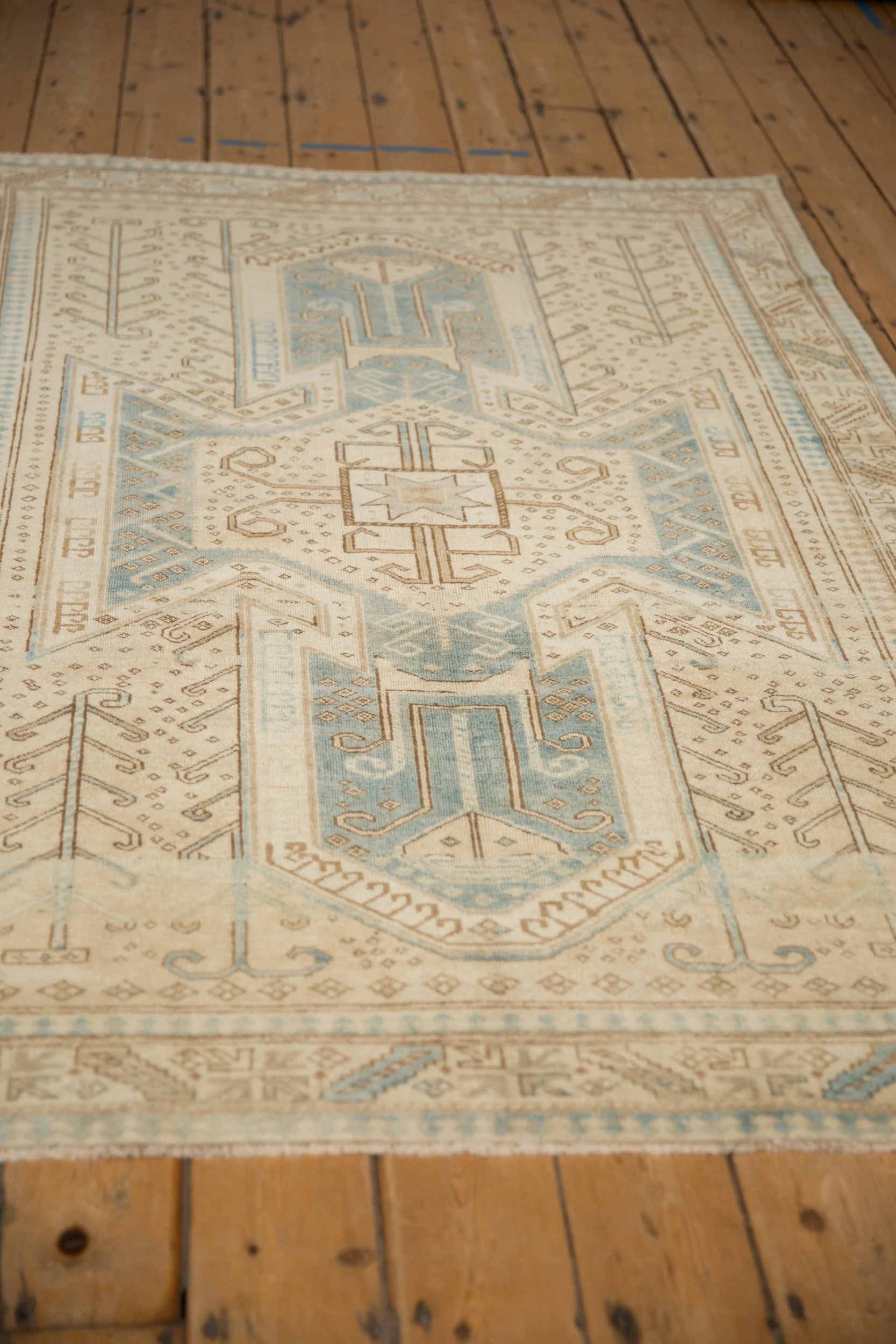4.5x7 Vintage Distressed Oushak Rug - Image 5