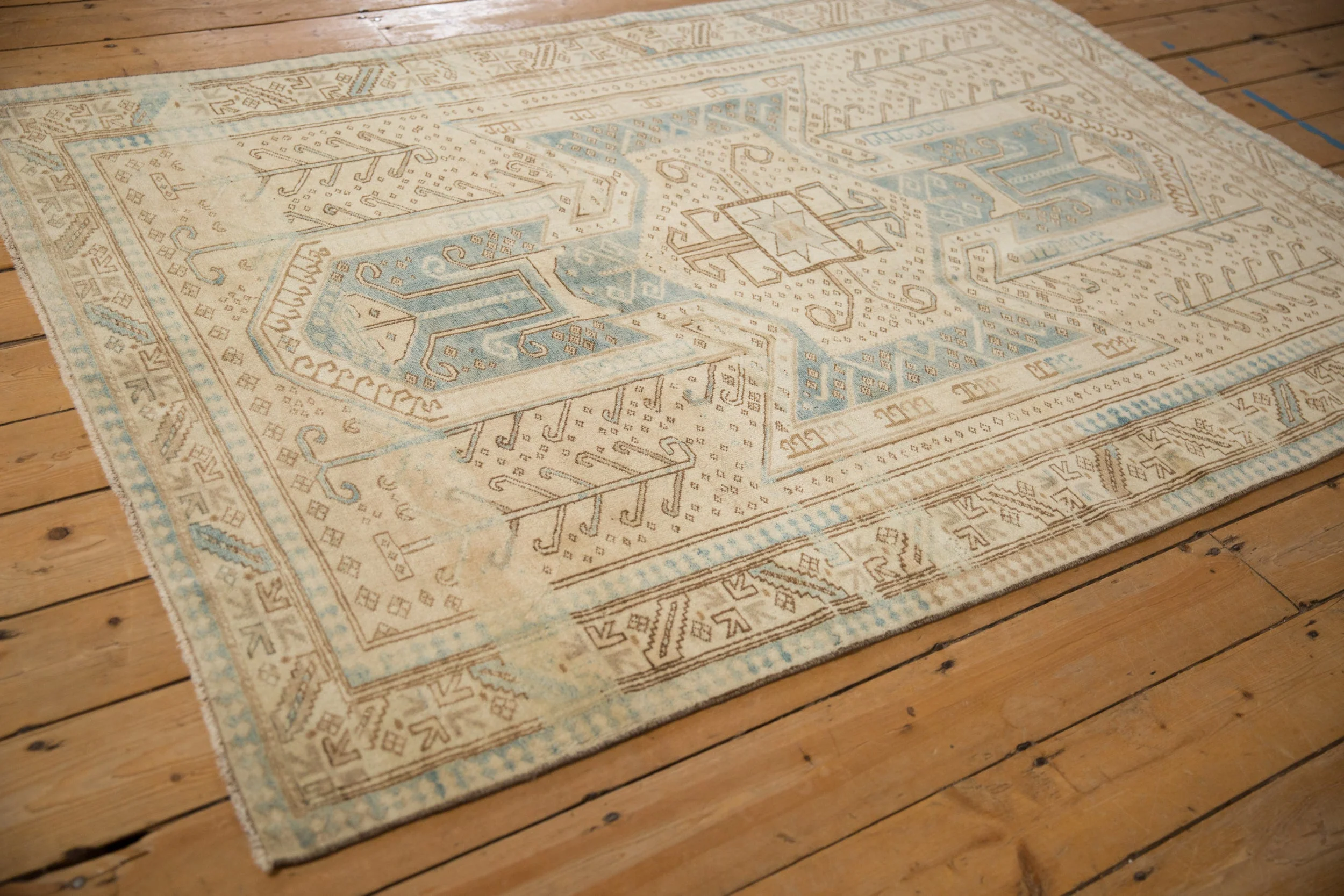 4.5x7 Vintage Distressed Oushak Rug - Image 6