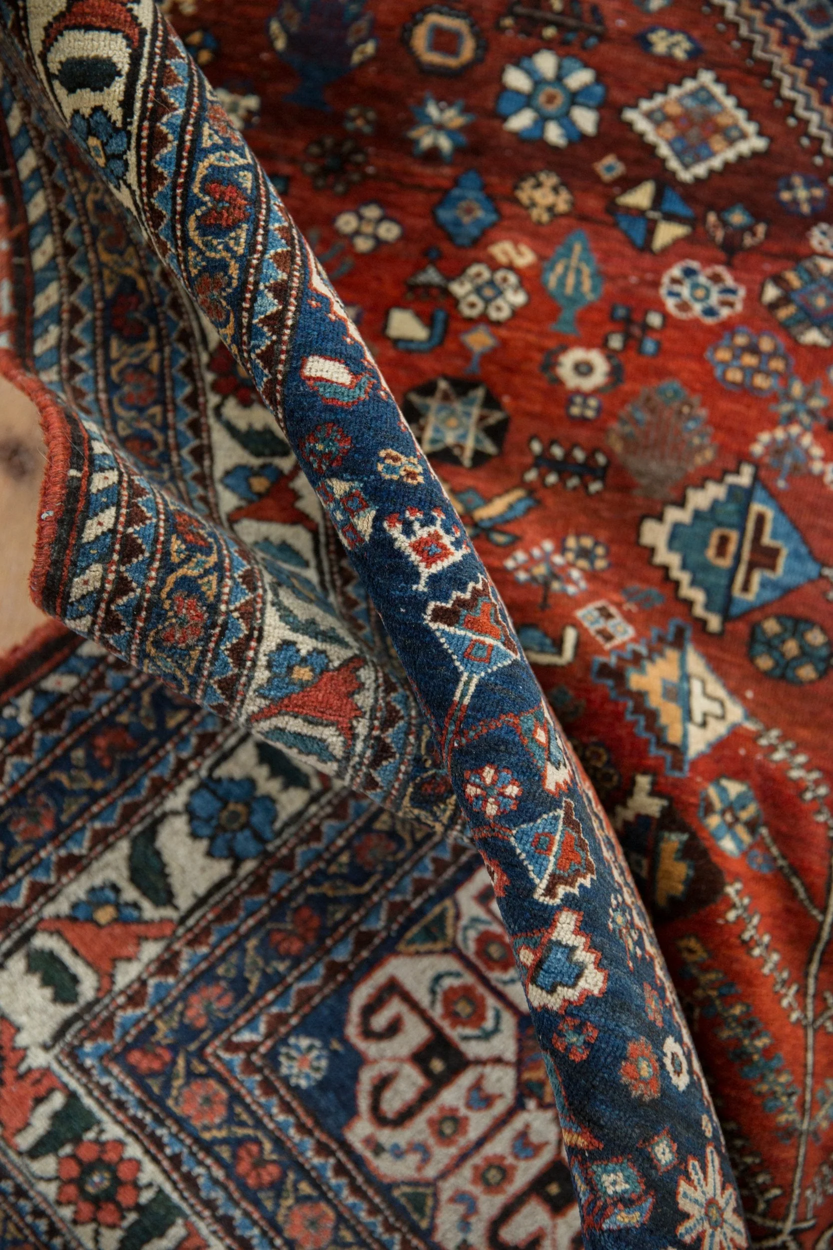 4.5x7 Vintage Fine Abadeh Rug - Image 10