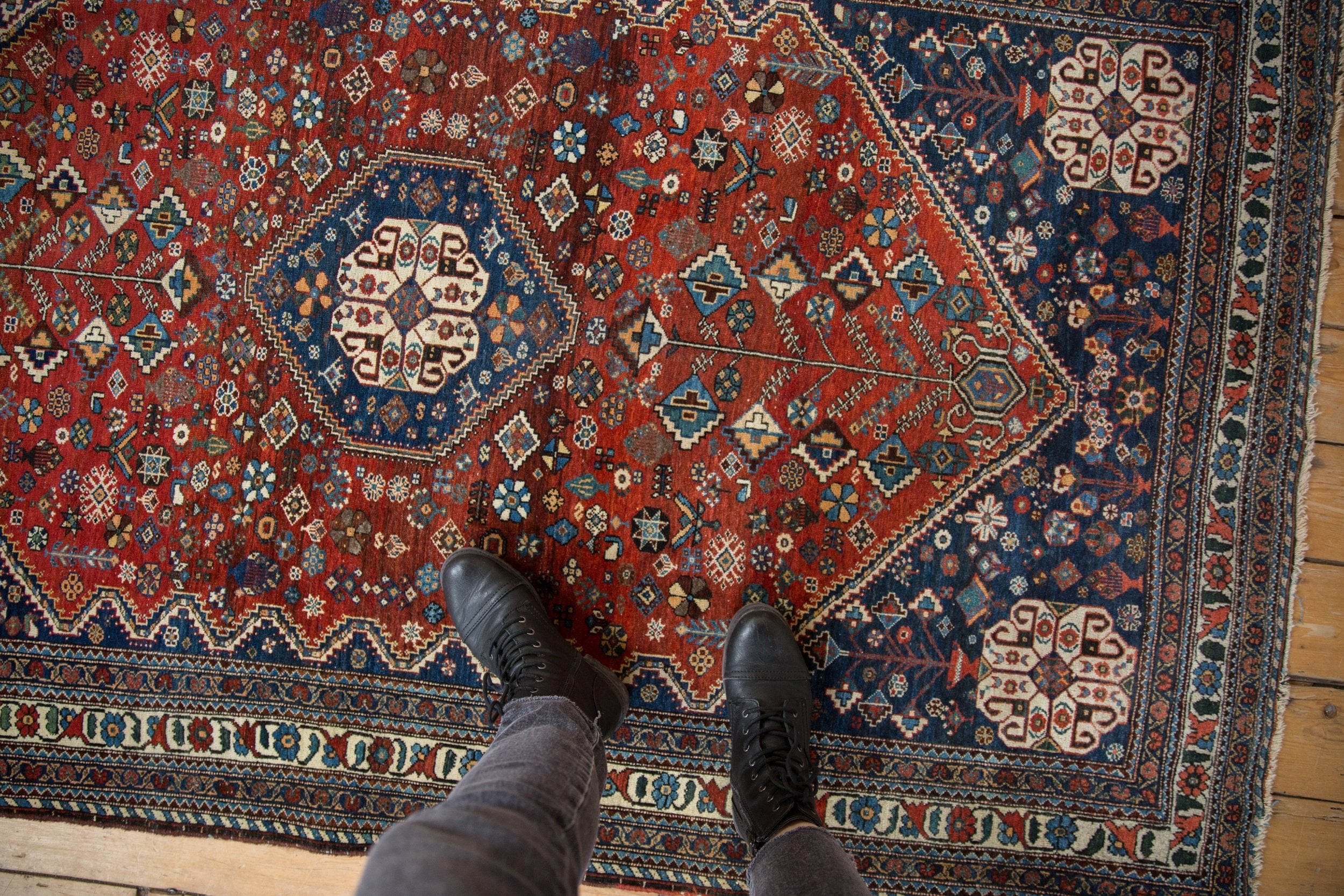 4.5x7 Vintage Fine Abadeh Rug - Image 2