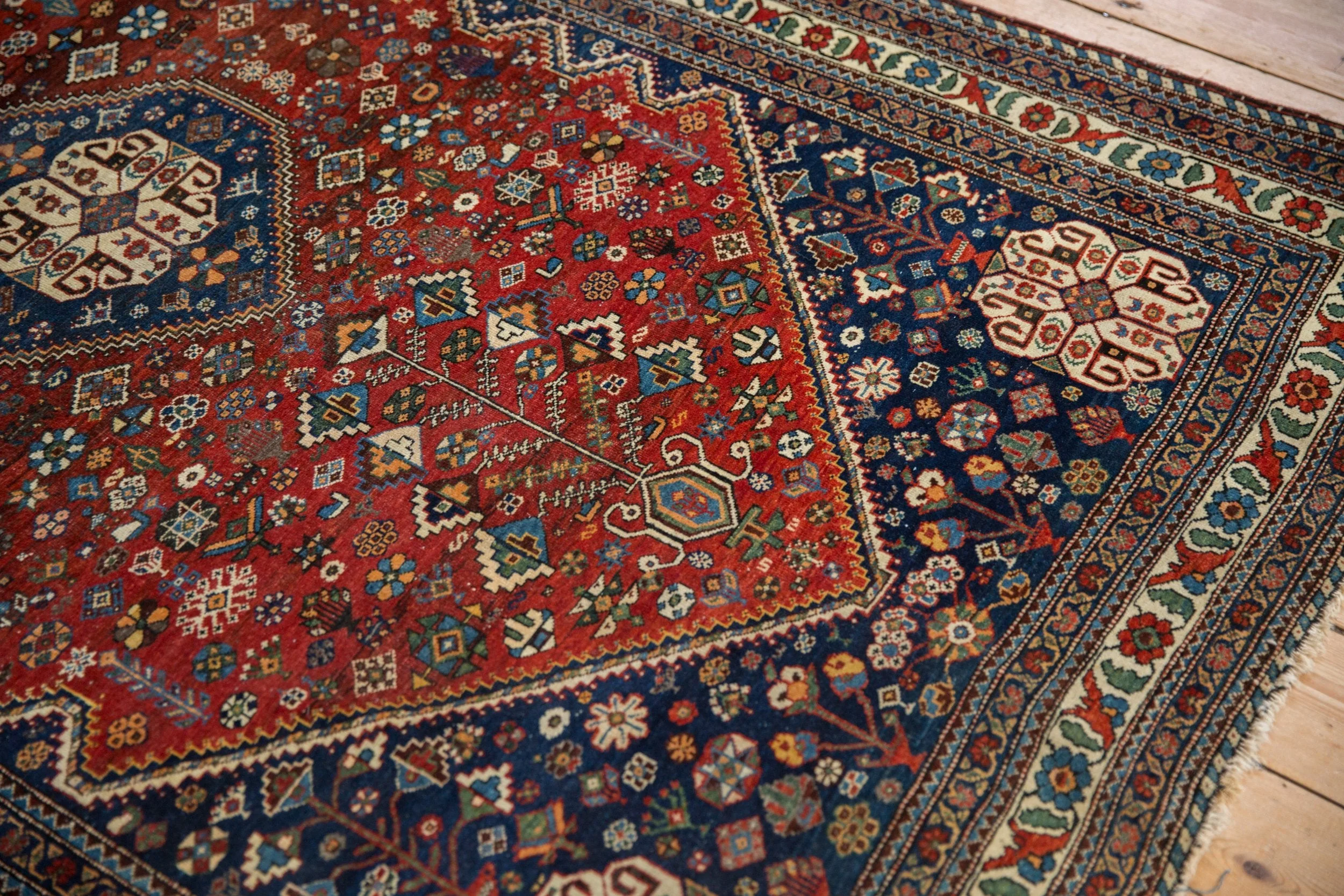 4.5x7 Vintage Fine Abadeh Rug - Image 4